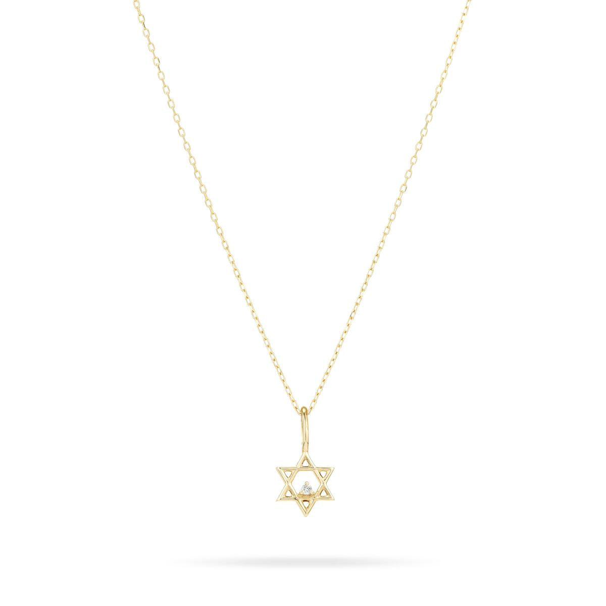 14K Gold Diamond Star of David Mini Charm Pendant - Elegant Jewish Jewelry for Necklace or Bracelet - Perfect for Hanukkah, Bar Mitzvah & Religious Gifts