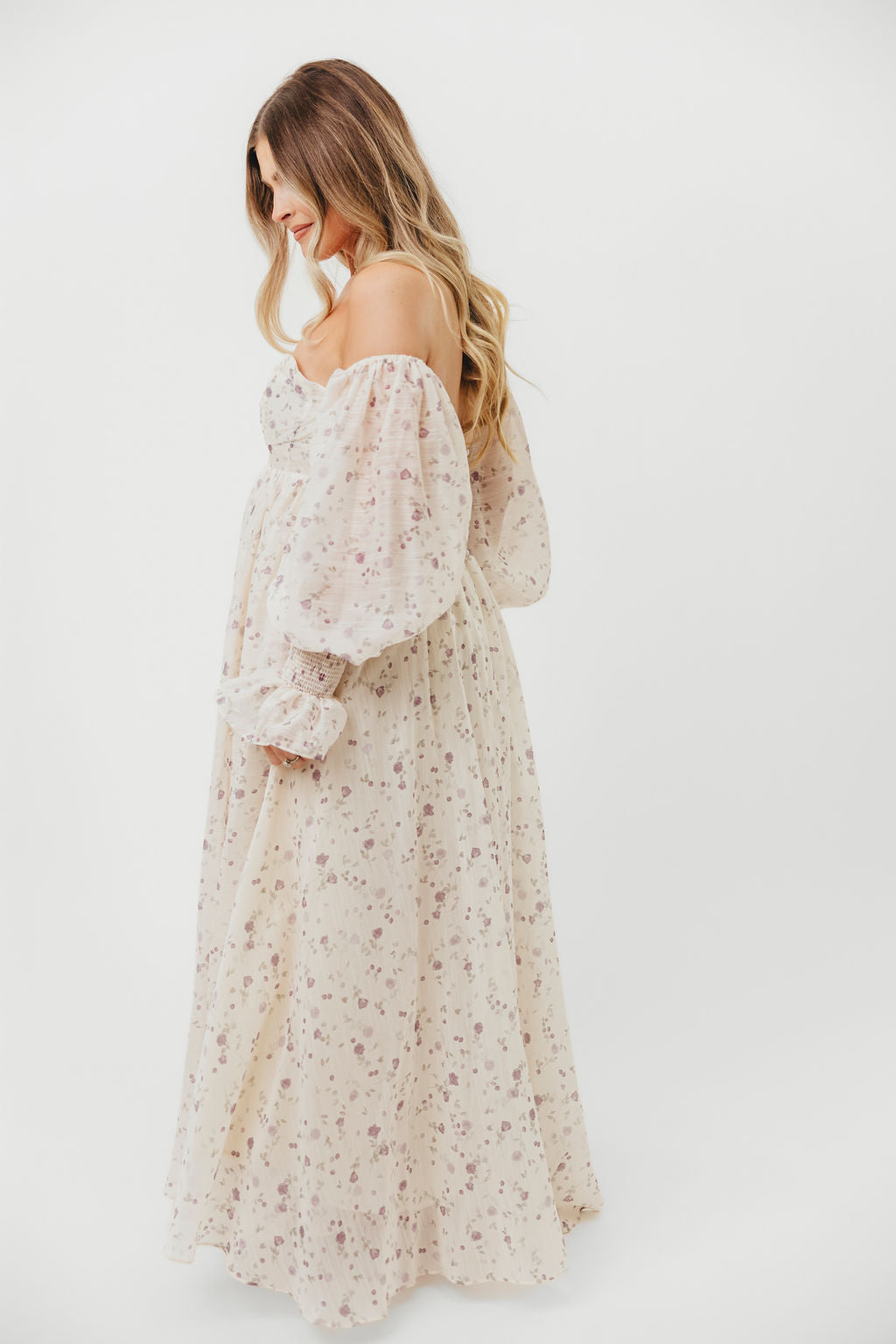 Dear Lily Floral Maxi Dress in Lilac - Maternity & Bump Friendly Women's Summer Dress for Beach, Wedding & Special Occasions