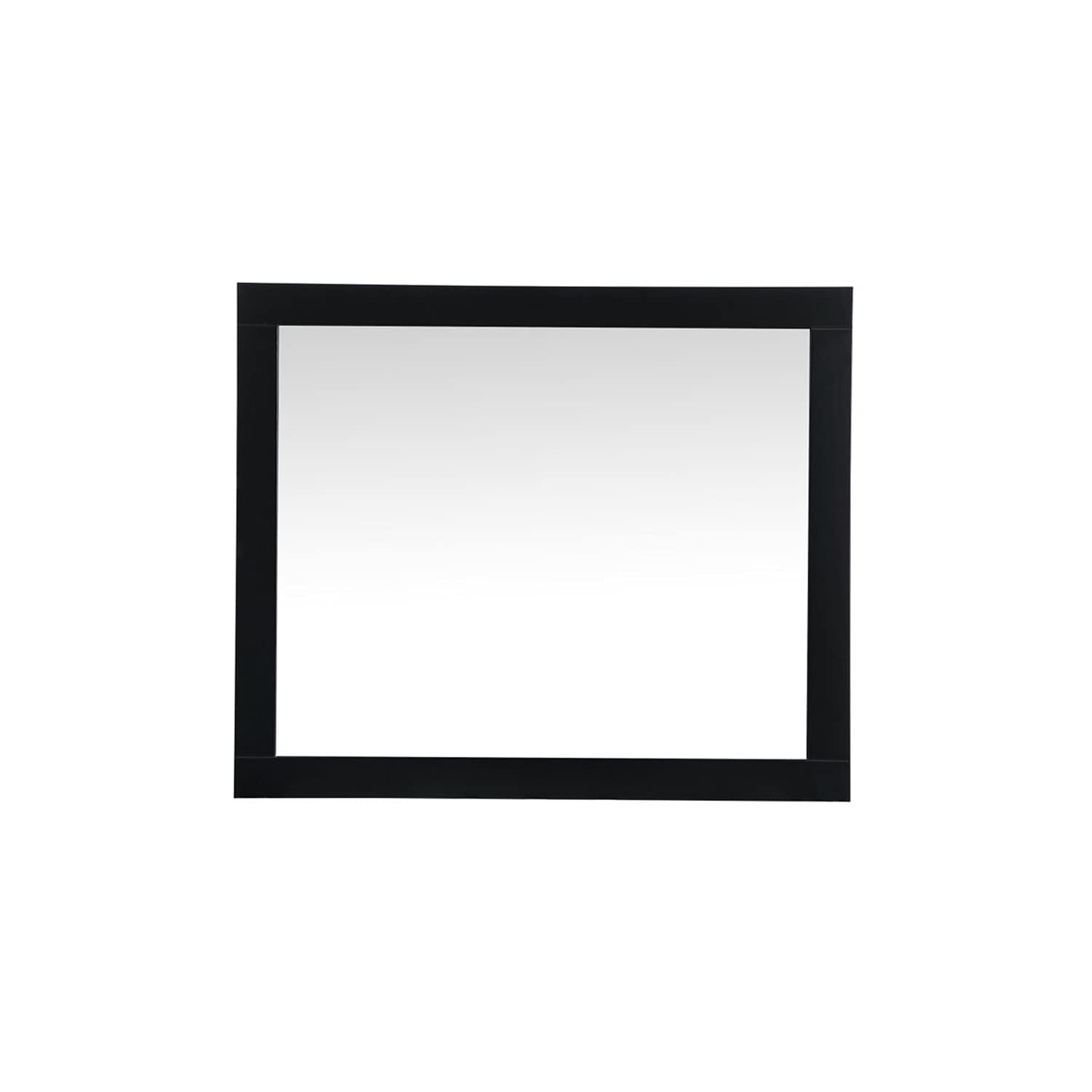 Elegant Black 30x36 MDF Metal Vanity Mirror for Bathroom Decor