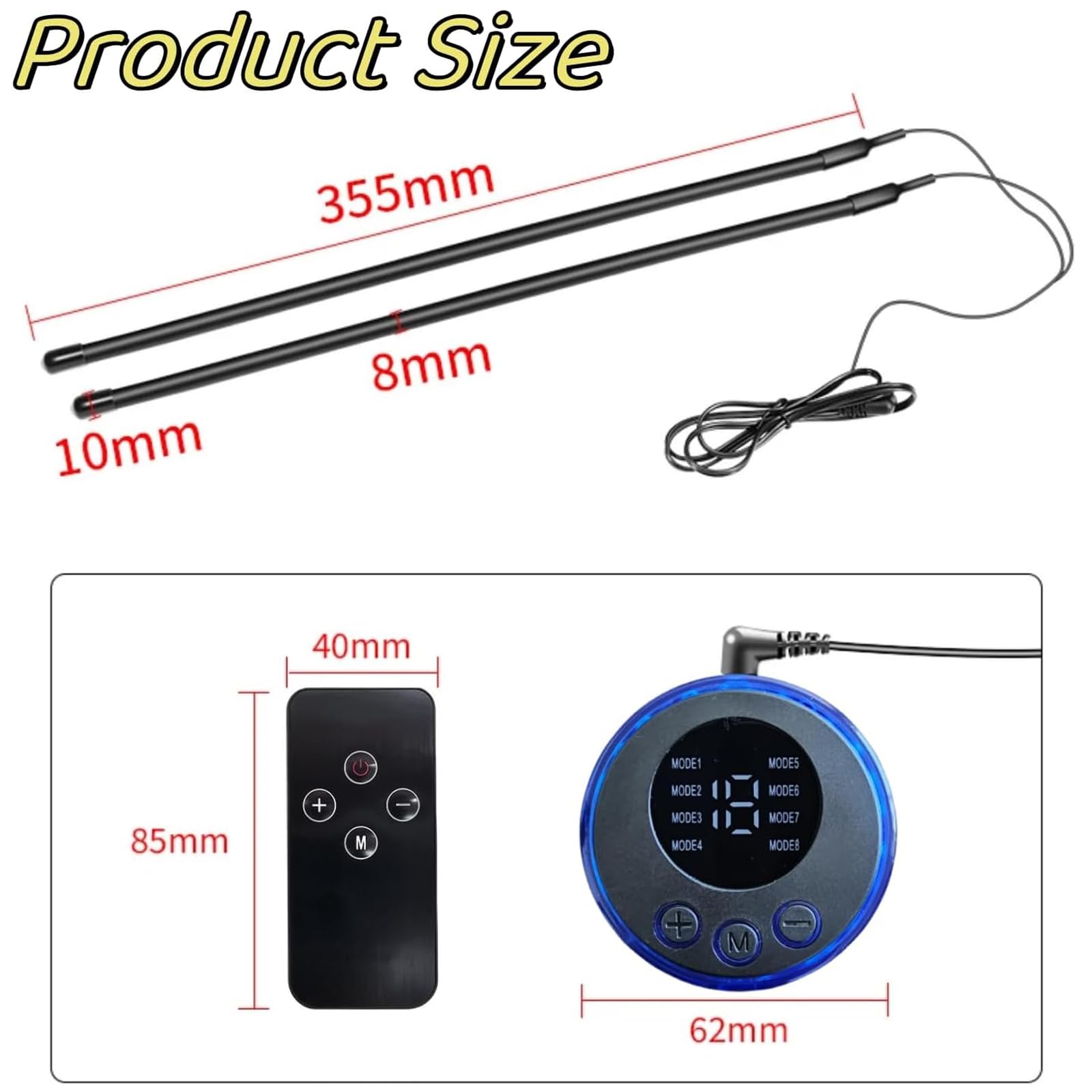 Electric Penis Extension Rings - Male Enhancement Shock Set, SM Masturbator Electro-Stimulation Sex Toy with Penis/Testicles Rings - Perfect for Couples Play & Solo Pleasure