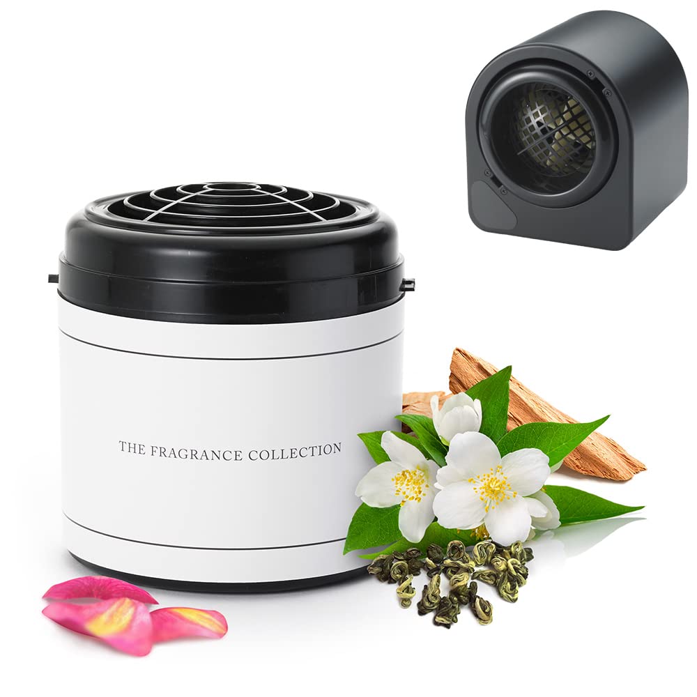 Luxury Ritz-Carlton Home Aromatherapy Diffuser Set with White Blossom Tea Scent Cartridge - Green Tea, Rose, Sandalwood & Amber Essential Oil Scents for Spa, Yoga, Meditation & Relaxation at Home