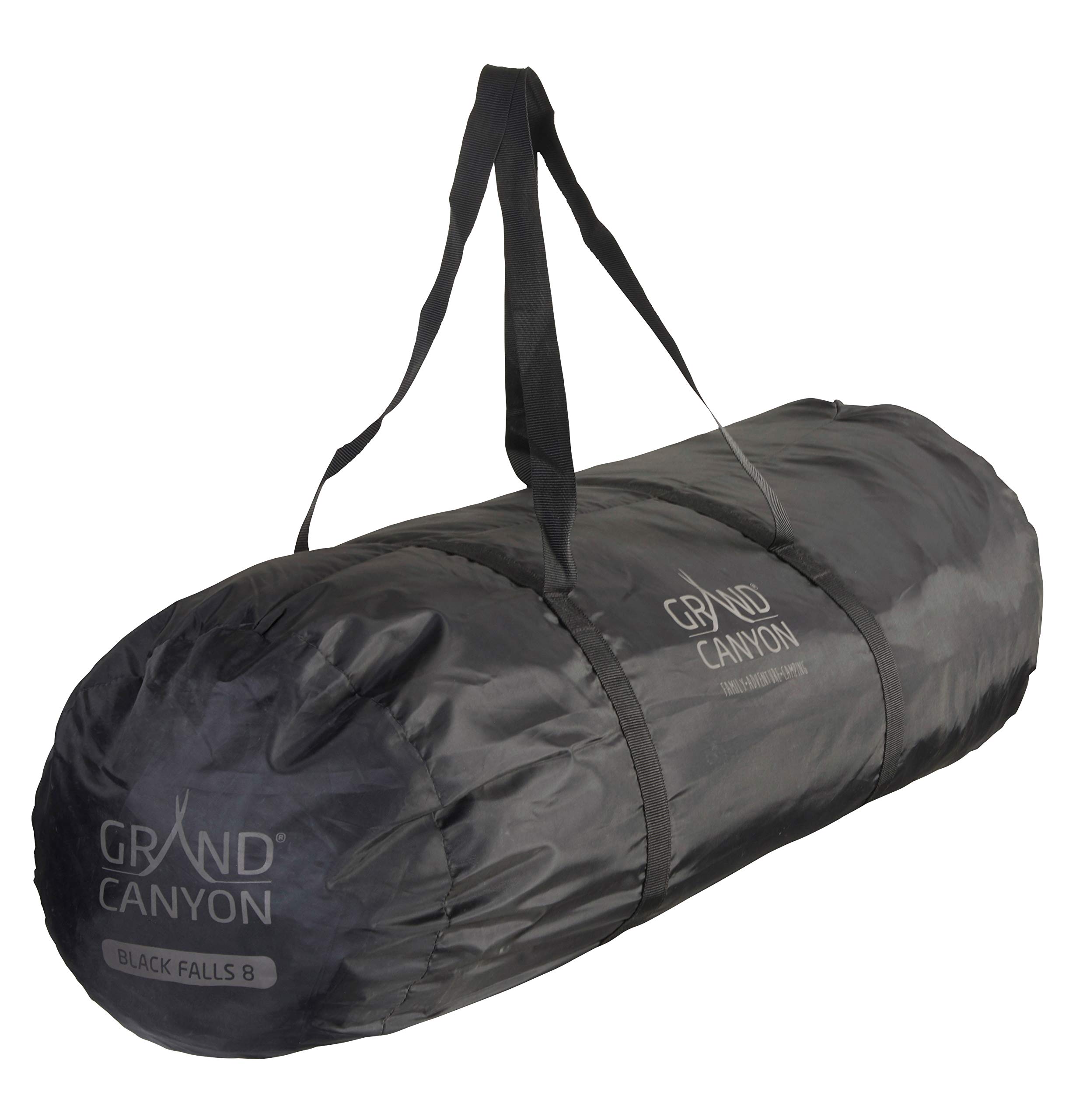 Grand Canyon Tents Black Falls 8-Person Camping Tent - Waterproof & Windproof for Outdoor Adventures, Hiking, and Family Camping Trips