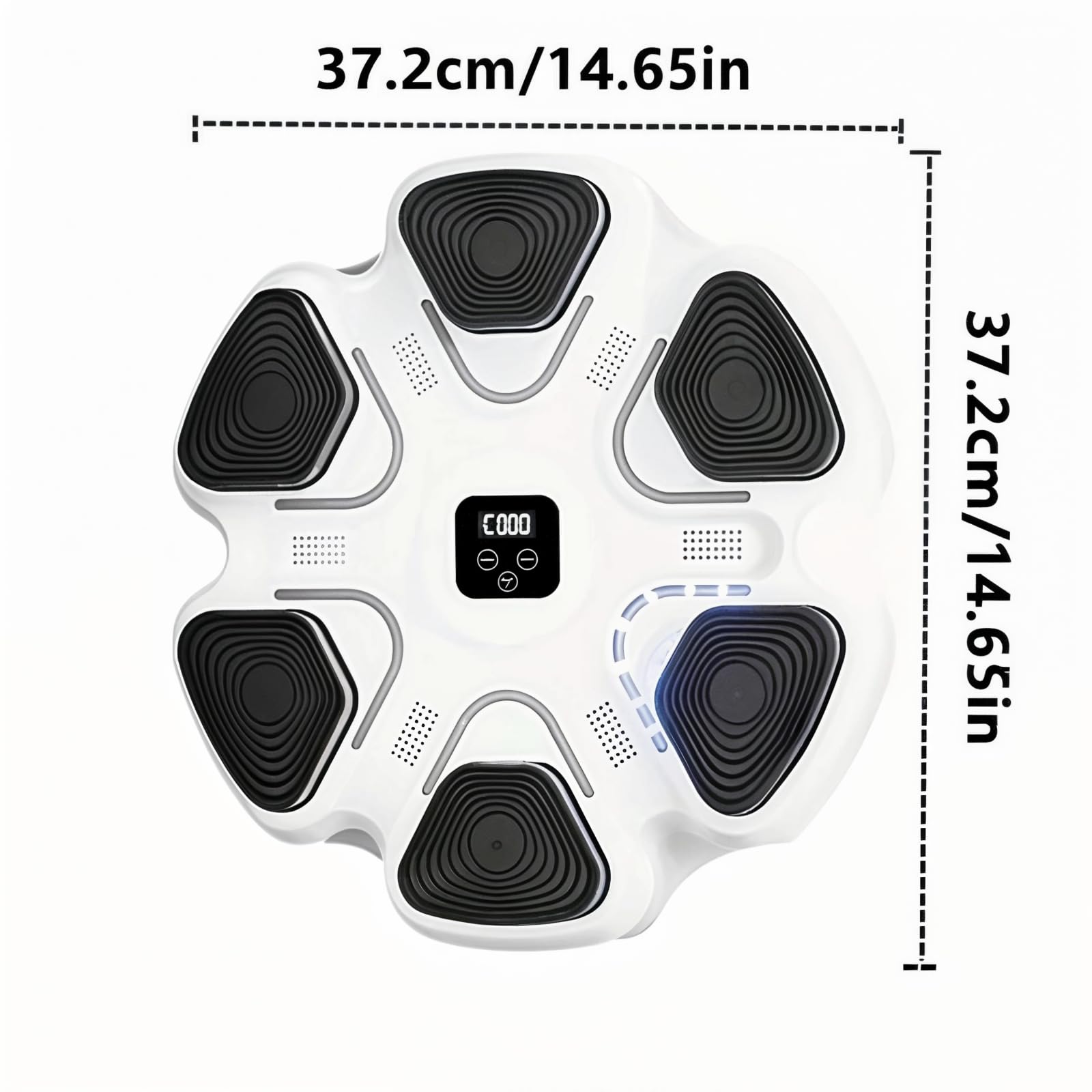 Music Boxing Training Pad with Boxing Gloves - USB Rechargeable Wireless Punching Bag with LED Lights & Sound Effects | Wall Mounted Home Gym Equipment for Cardio & Strength Training | Perfect for Home Workouts, Boxing Practice & Fitness Enthusiasts