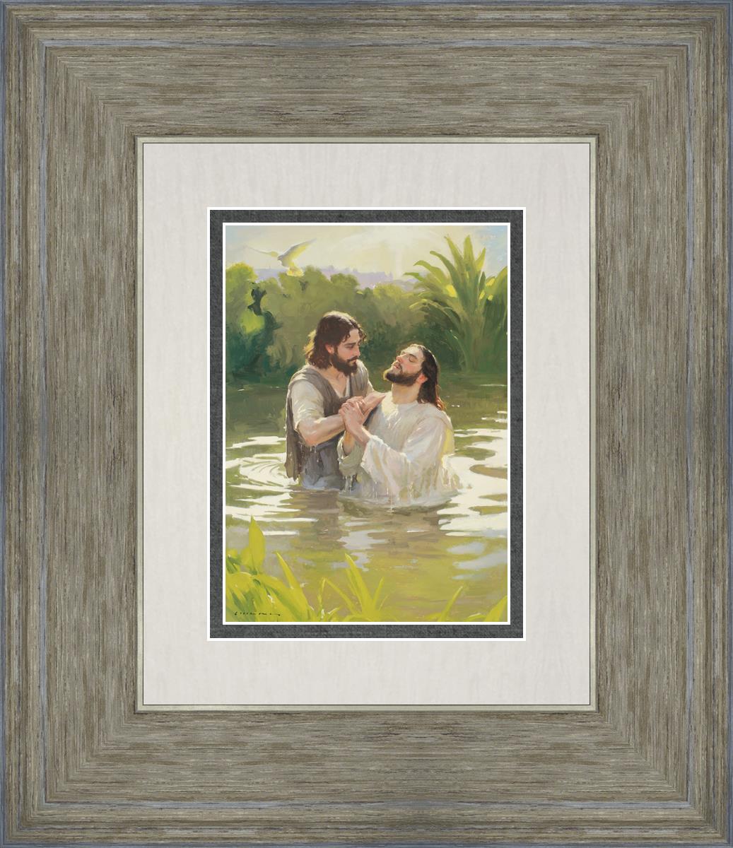 Baptism of The Savior - Religious Christian Wall Art for Home & Church Decor - Perfect for Baptism Ceremonies, Sunday School & Faith-Based Gifts