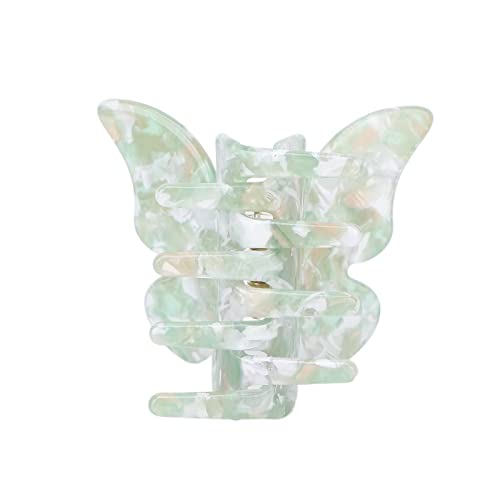 Stylish Acetate Hair Claw Clips for Women & Girls - Decorative Transparent Hair Clamps in Mist Jade Mint - Perfect for Updos, Ponytails & Everyday Hair Styling