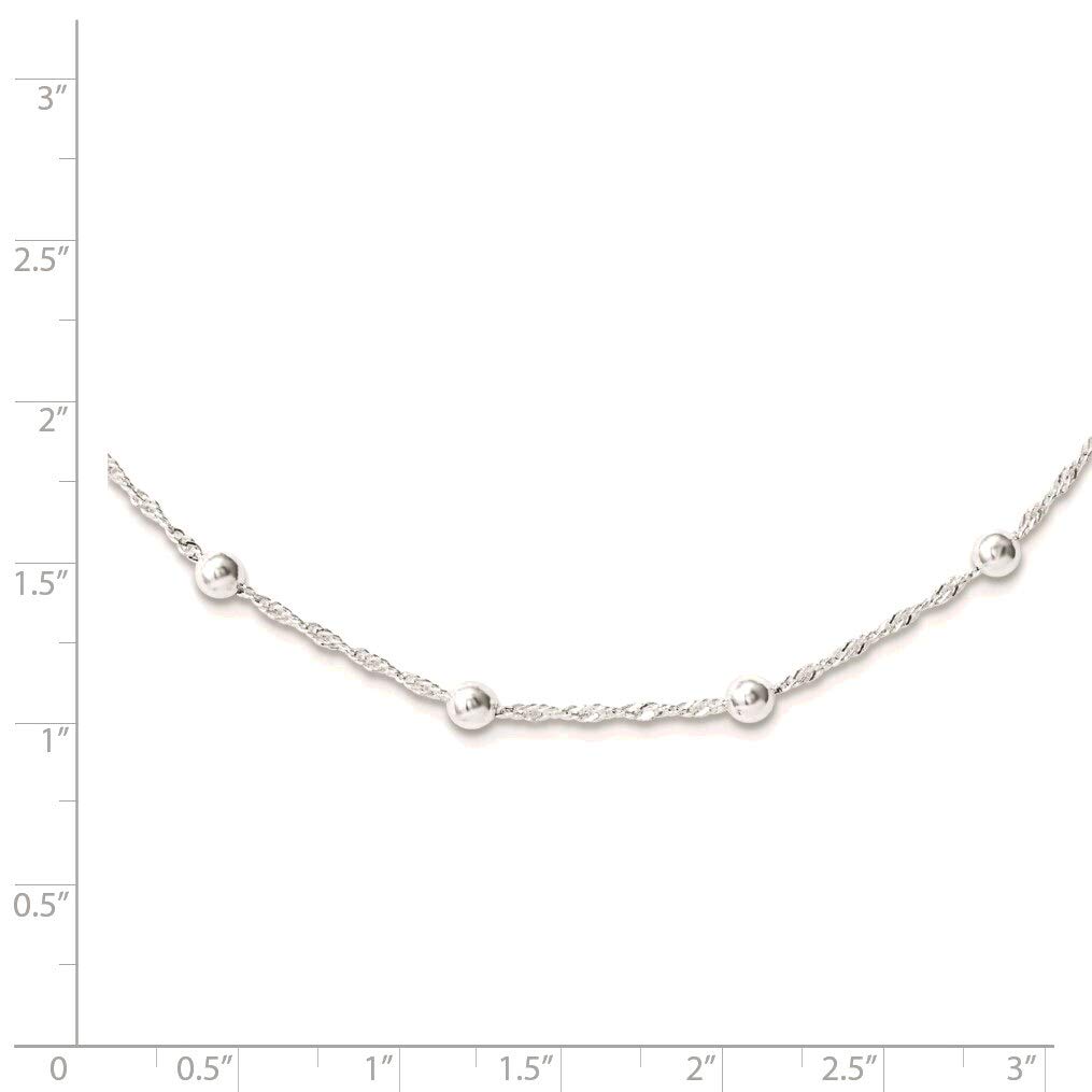 Bonyak Jewelry 18in Sterling Silver Beaded Necklace for Women - Polished Solid 925 Silver Beads, Dainty & Elegant Jewelry Gift for Her - Perfect for Parties, Weddings & Everyday Wear
