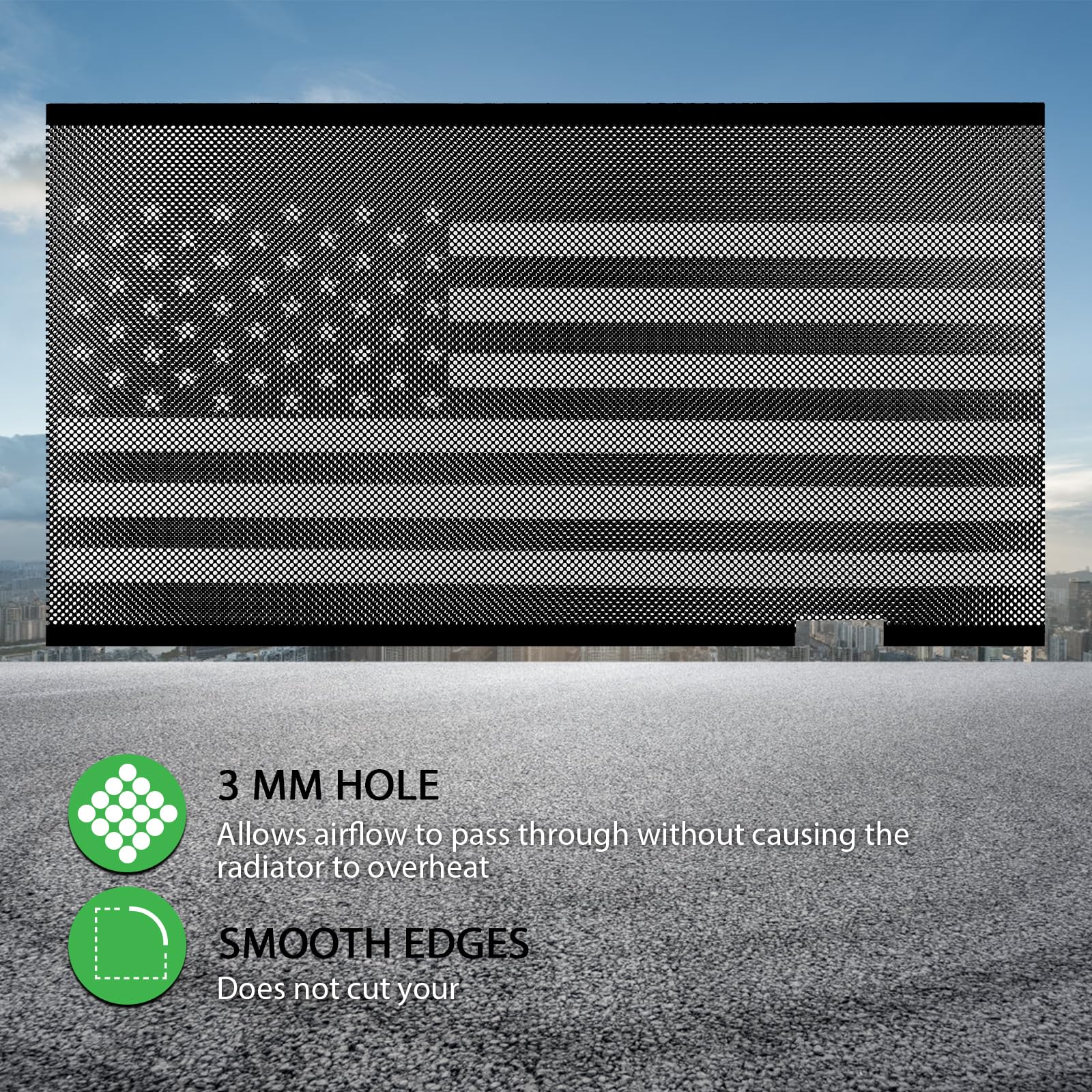 Moveland Aluminum Alloy Front Grill Insert with US Flag Design - Compatible with 2007-2018 Jeep Wrangler JK & JKU Models | Durable Mesh Screen for Off-Road Protection & Patriotic Style Upgrade