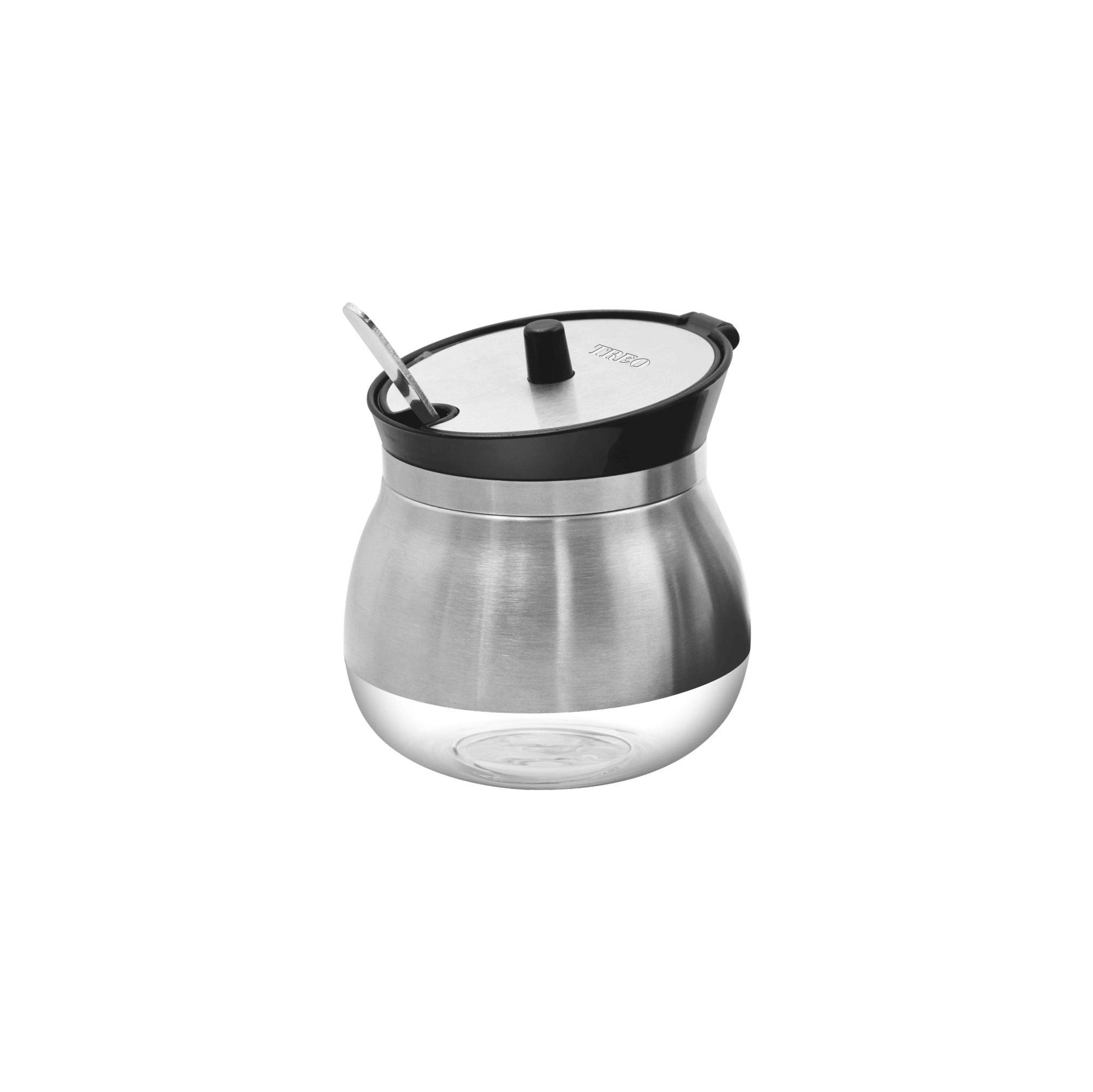 Premium Stainless Steel Ghee and Oil Storage Pot with Spoon - 270ml Multipurpose Kitchen Container for Cooking, Baking & Serving - Ideal for Indian Cuisine, Meal Prep & Dining Essentials (Silver)