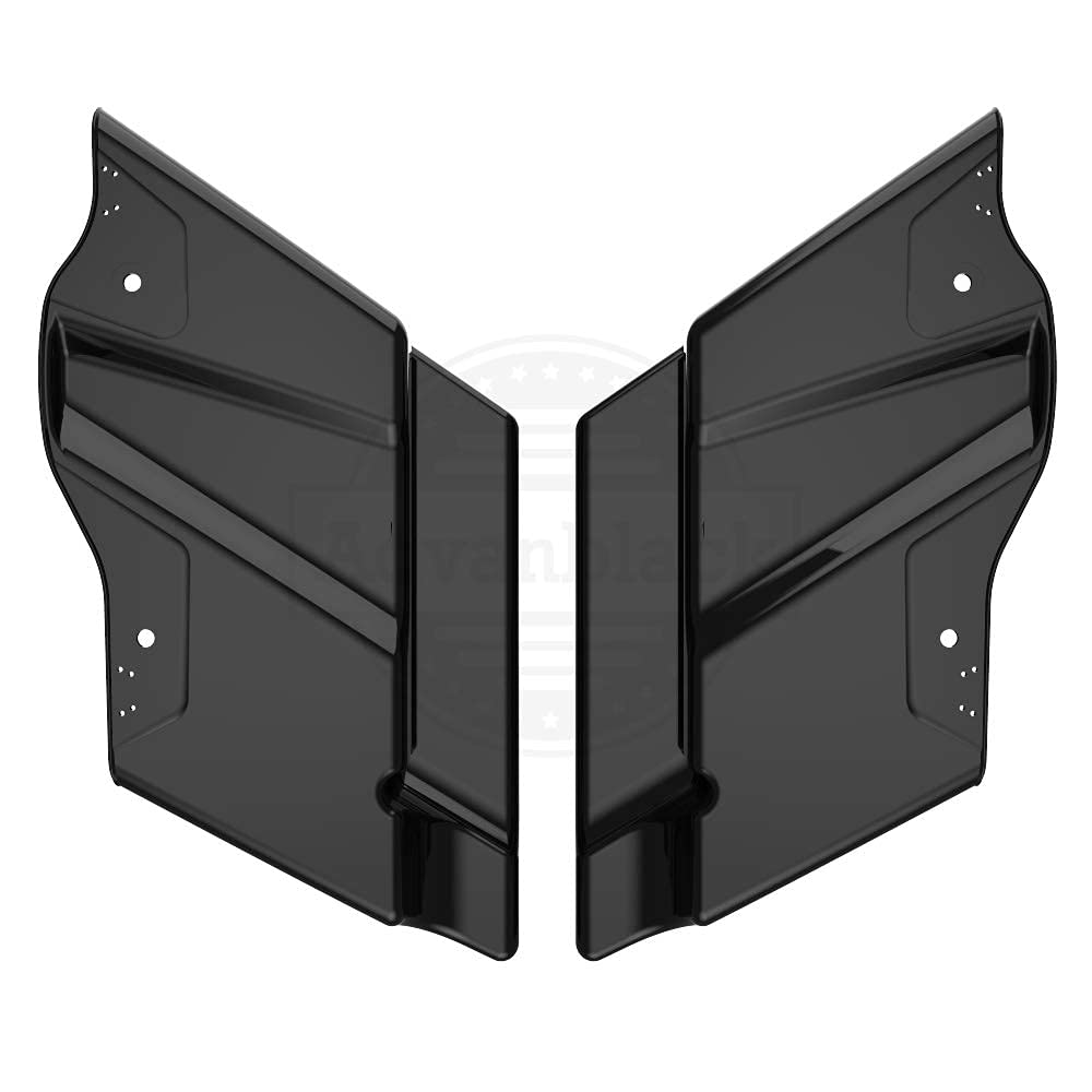 Premium Vivid Black Harley Saddlebags - Waterproof Motorcycle Luggage Bags for 2014+ Harley Davidson Touring Models - Perfect for Long Distance Rides & Road Trips