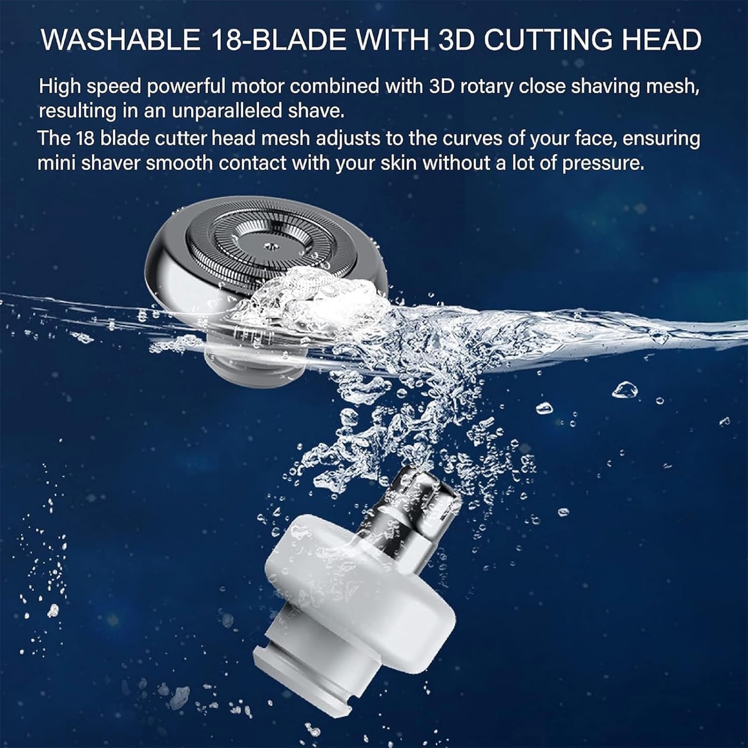 Portable Electric Shaver for Men & Women - Mini Travel Razor with Nose Hair Trimmer, Waterproof & Rechargeable - Perfect for Home, Travel, Gym, and Office Use (Black)