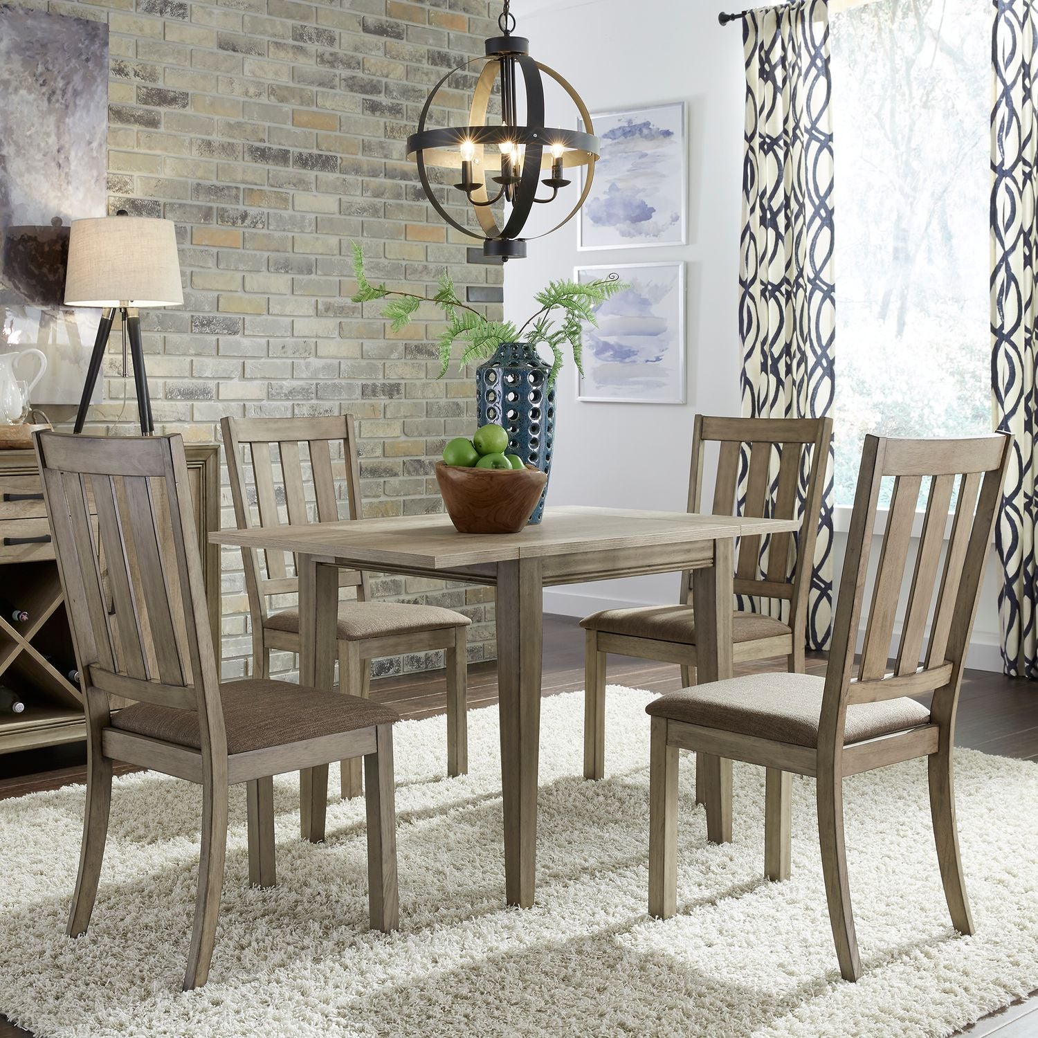 Sun Valley 4-Piece Dining Set with Table and Chairs - Modern Kitchen & Patio Furniture for Small Spaces - Perfect for Breakfast Nook, Apartment, or Outdoor Entertaining