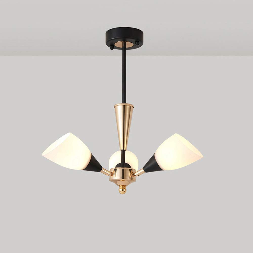 Modern LED Chandelier Light - Farmhouse Copper Metal Pendant Lighting with Wood & Glass, Nordic Style for Living Room, Bedroom, Dining Room & Hallway Decor | Energy-Efficient Ambient Lighting for Home & Office Spaces