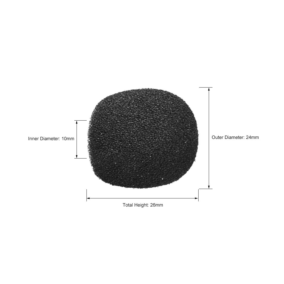 uxcell 5PCS Foam Microphone Windscreen Covers - 26mm Mic Foam Shield for Headset, Lapel & Lavalier Mics - Noise Reduction & Protection for Podcasting, Gaming & Live Streaming