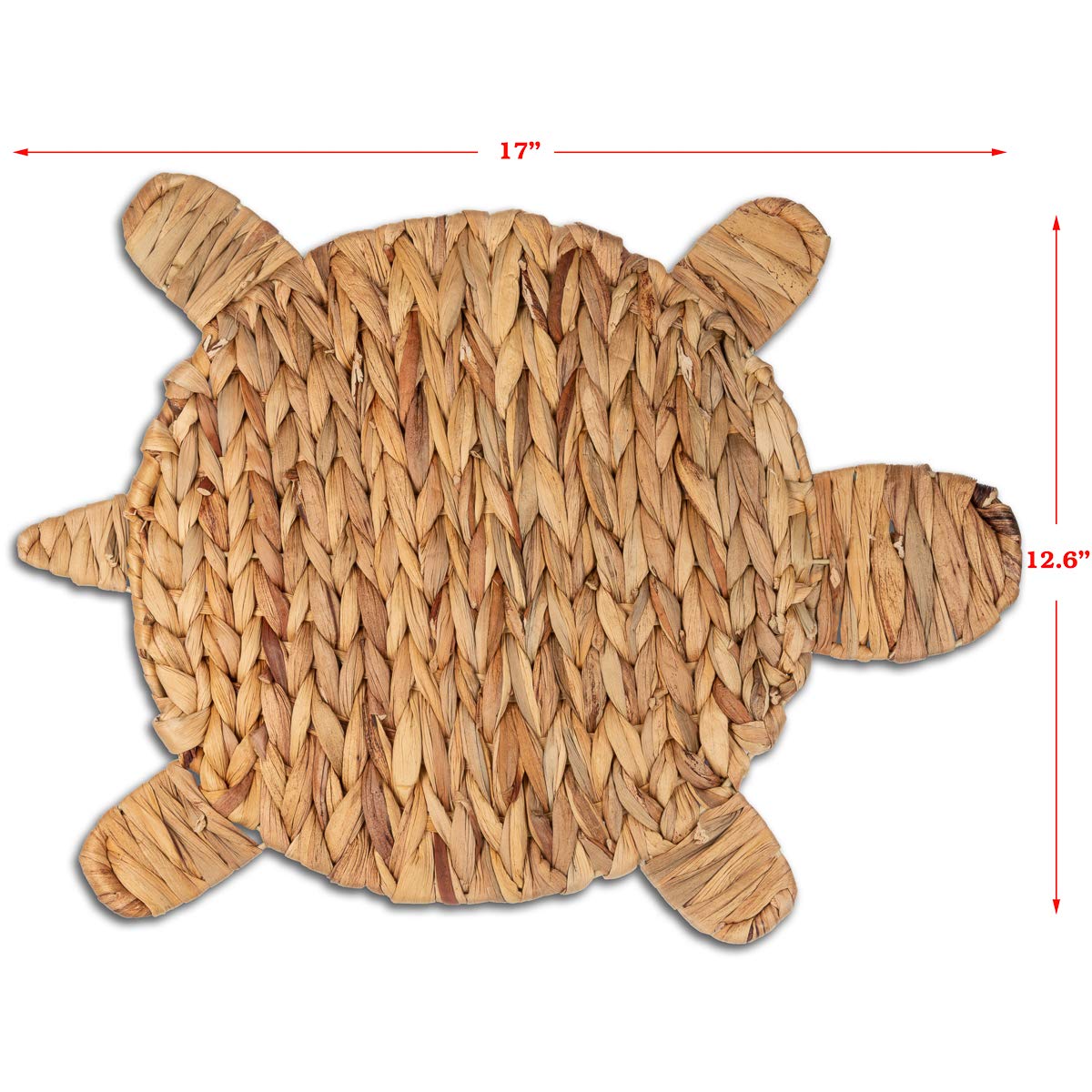 Eco-Friendly Woven Turtle Placemats Set of 4 - 12.6