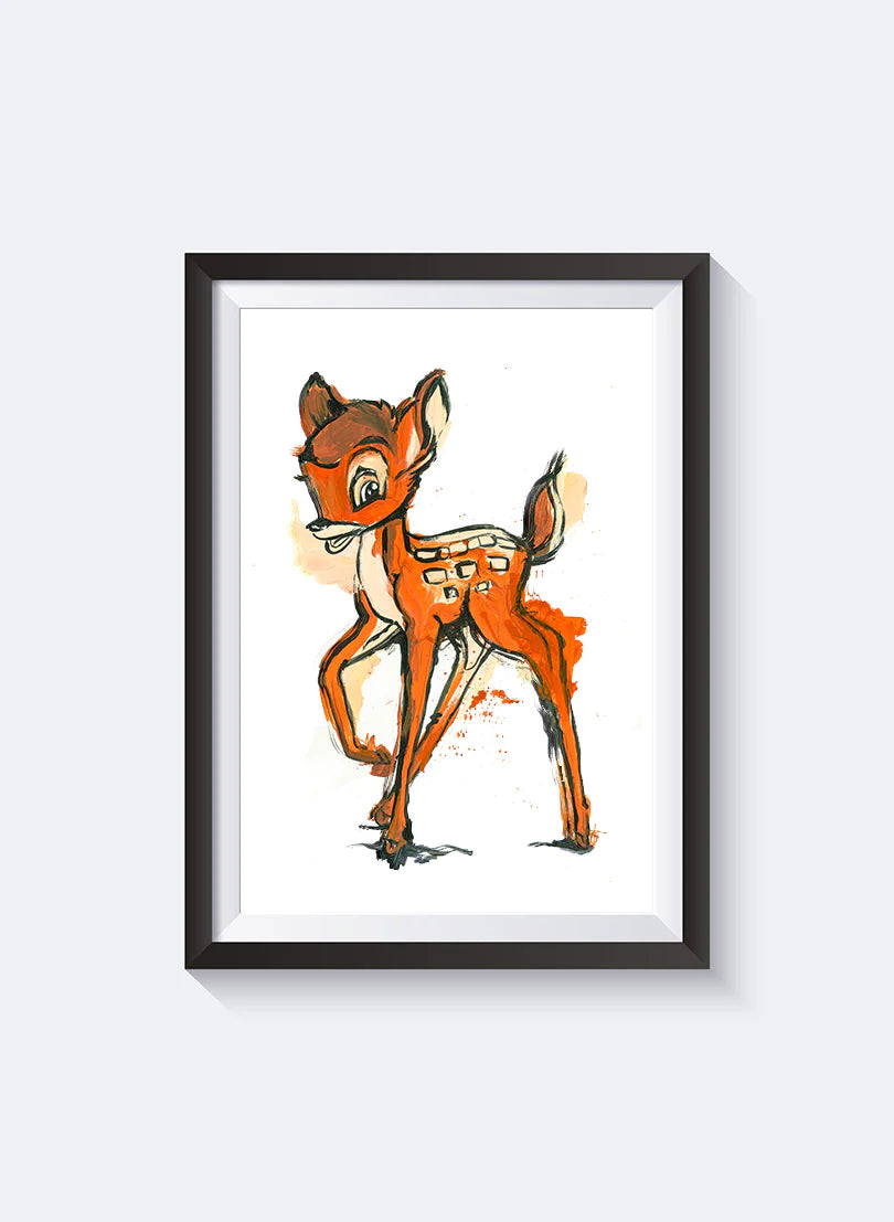 Federation Bambi Art Print - Vintage Disney Bambi Wall Decor for Nursery, Living Room & Office - Perfect Gift for Disney Fans & Home Decor Lovers