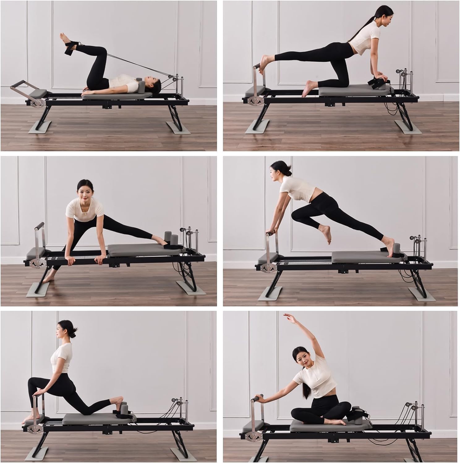 Foldable Pilates Reformer Machine with Jump Board - Portable Home Gym Equipment for Full Body Workouts | Perfect for Home, Studio & Fitness Enthusiasts | Strengthen Core, Improve Flexibility & Tone Muscles