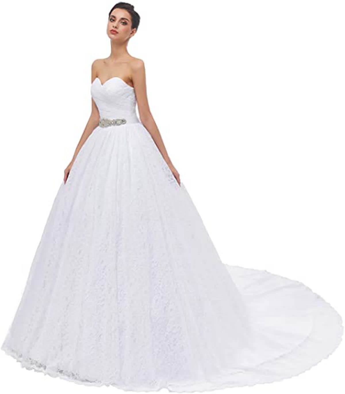 Elegant Women's Ball Gown Lace Bridal Wedding Dresses - Perfect for Formal Events, Prom, Evening Parties & Special Occasions
