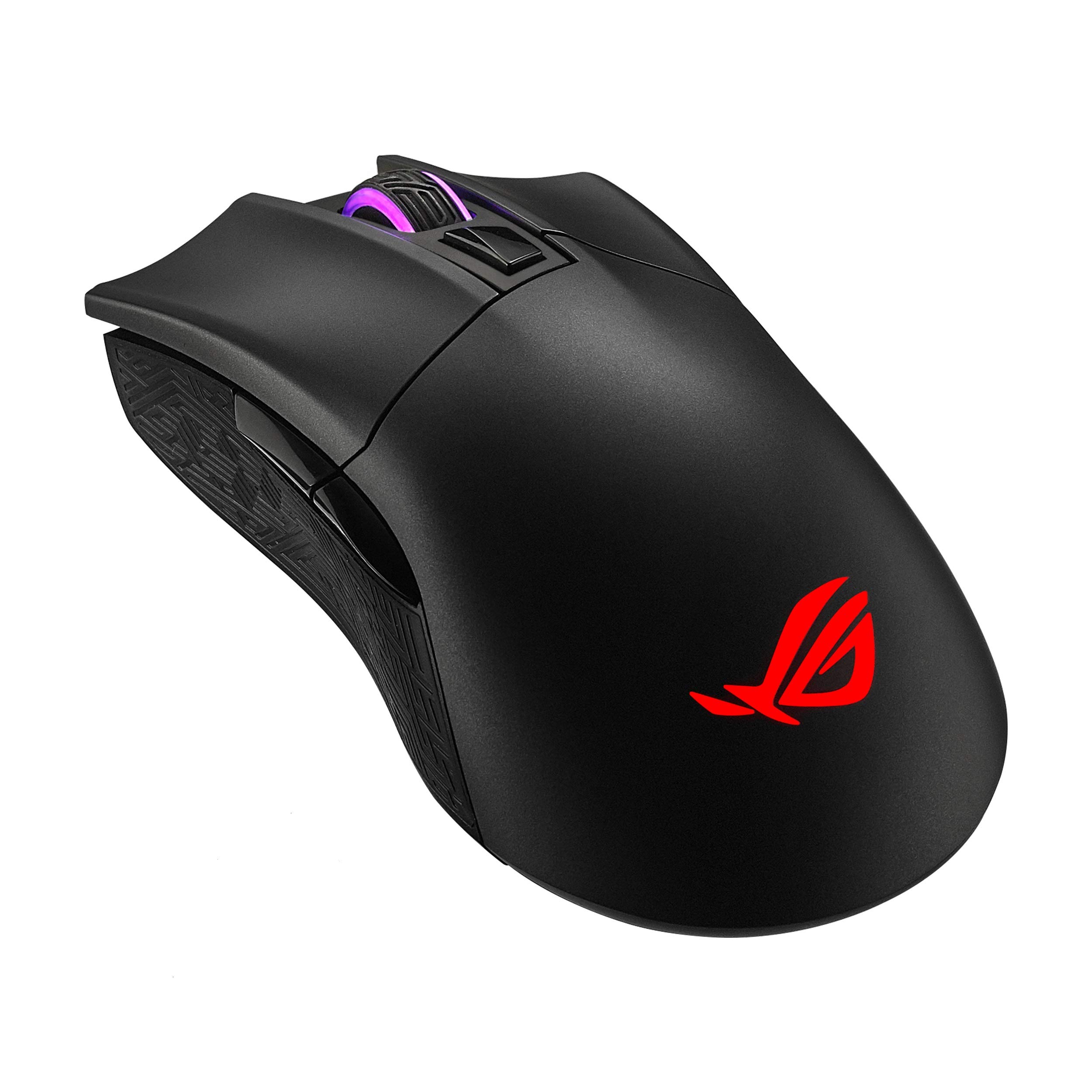 ASUS ROG Gladius II Wireless Optical Gaming Mouse for PC - 12000 DPI, 400 IPS, Omron Switches, 6 Programmable Buttons, Aura Sync RGB | Right-Hand Ergonomic Design | Perfect for FPS, MOBA & MMO Gaming | ROG Armoury II Software Support