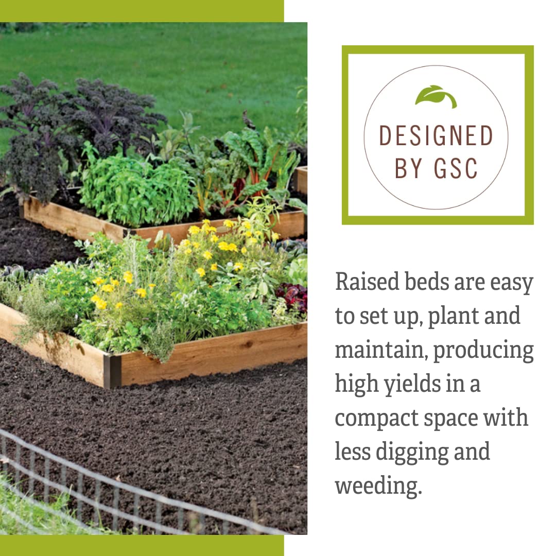 Premium Cedar Raised Garden Bed Kit - 3ft x 8ft Weather-Resistant Outdoor Planter Box for Vegetables, Herbs & Flowers with Rust-Proof Aluminum Corners | Perfect for Backyard Gardening, Urban Farming & Organic Planting