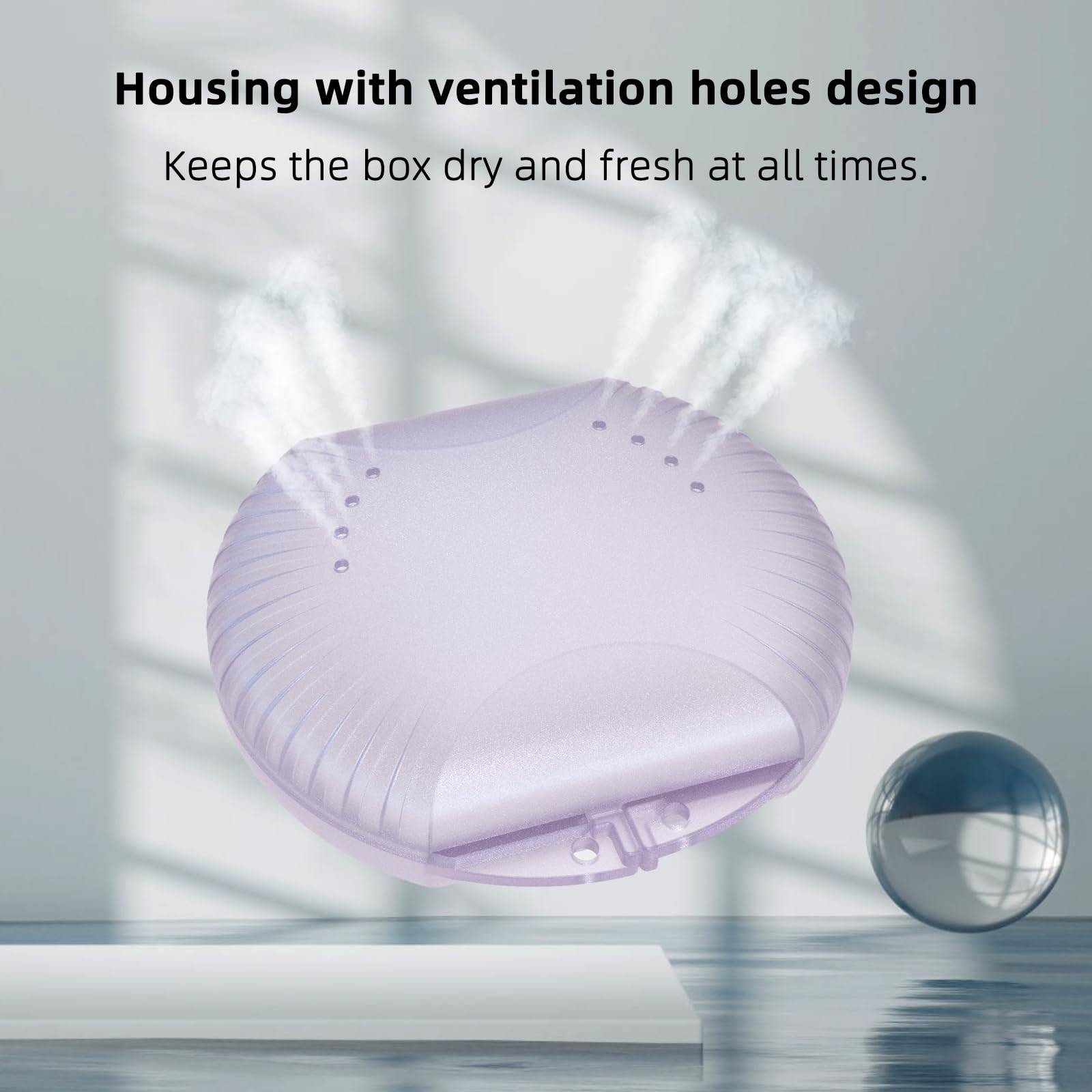 **Translucent Purple Braces Storage Box - 1 Piece KFO Box for Dental Splints & Orthodontic Retainers | Perfect for Travel & Home Organization**
