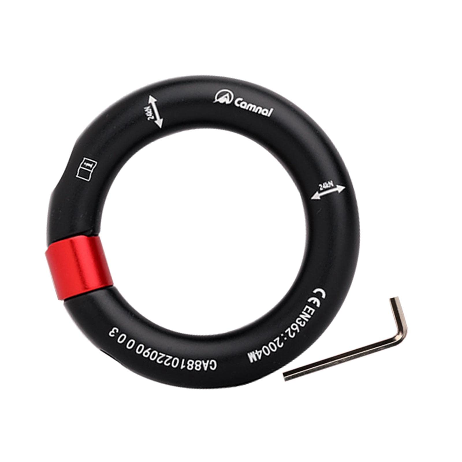 Heavy Duty Aluminum Rappel Ring - Professional Climbing & Rescue Gear for Outdoor Adventures, Hiking, and Emergency Situations