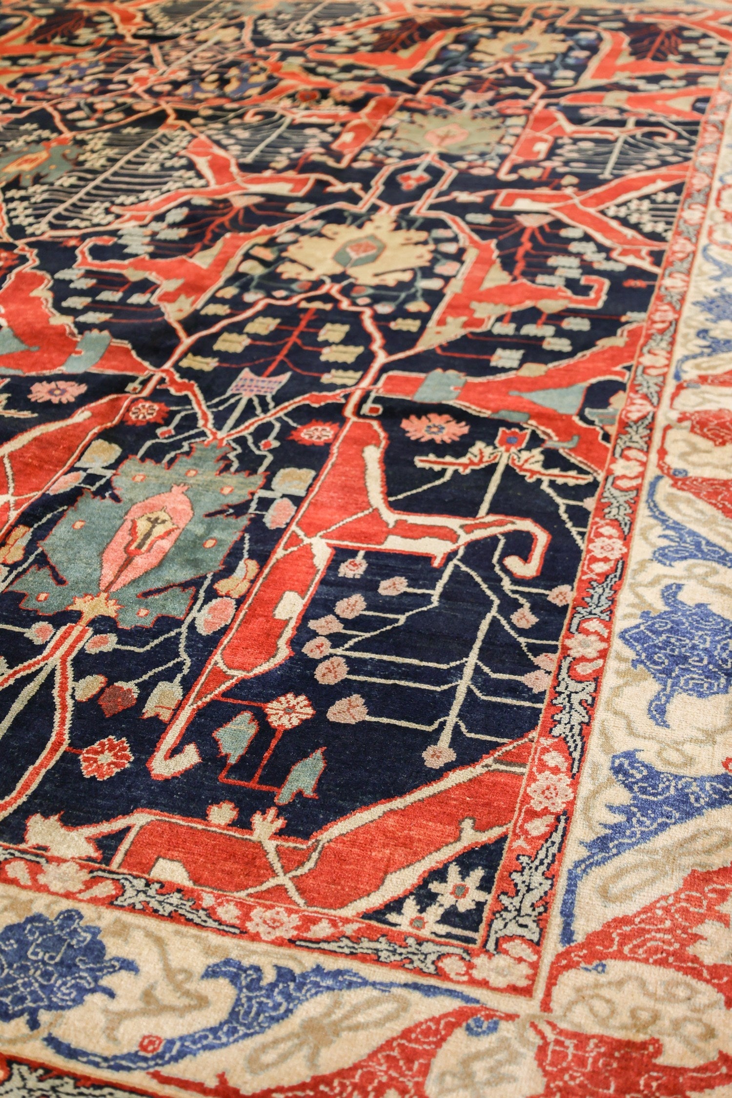 Handwoven Arabesque Tribal Area Rug J75422 – Bohemian Style Home Decor for Living Room, Bedroom & Office