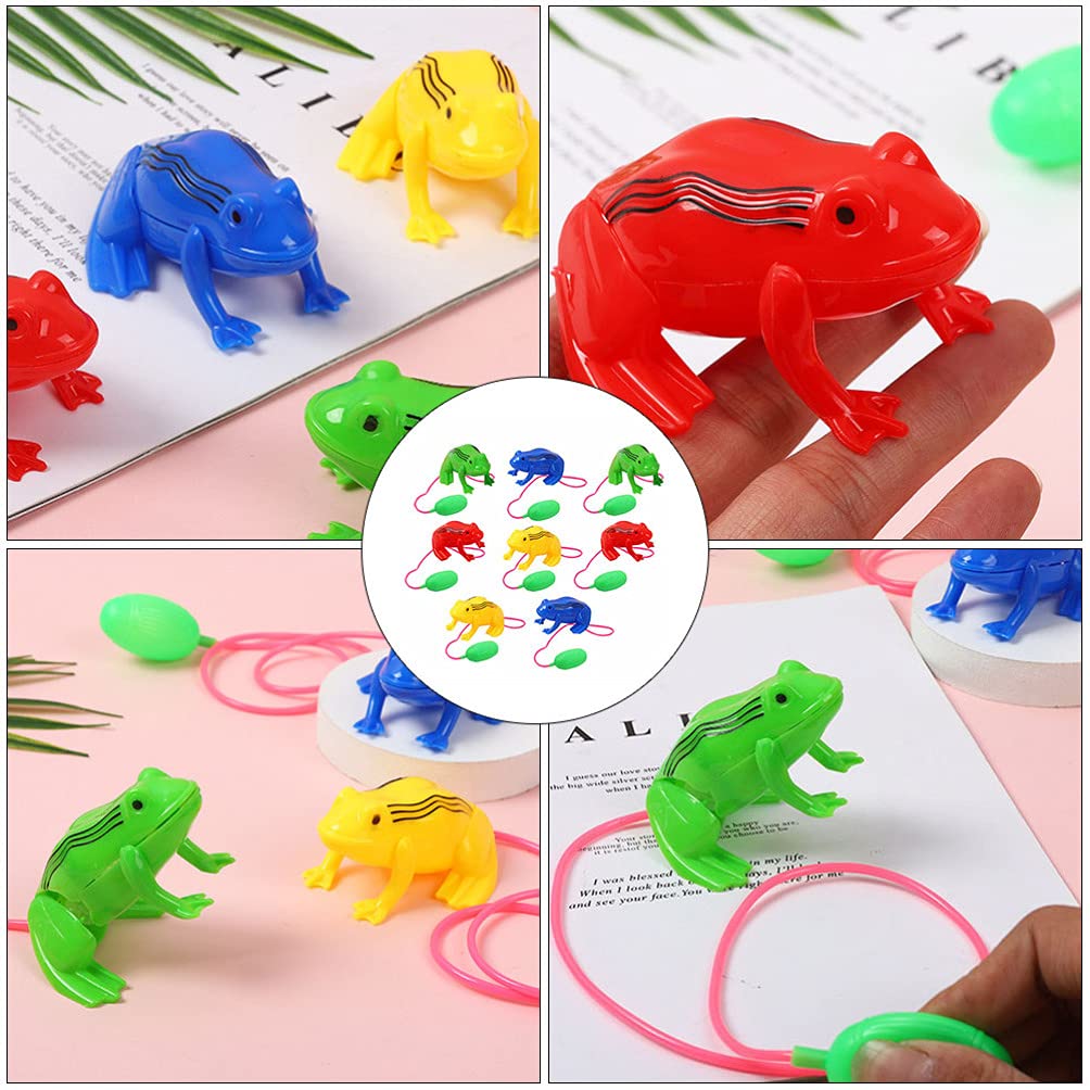 NUOBESTY 8pcs Jumping Frog Toys - Plastic Mini Hopping Horse Toys for Kids - Fun Outdoor & Indoor Play for Children - Perfect for Birthday Parties, Classroom Rewards & Backyard Games