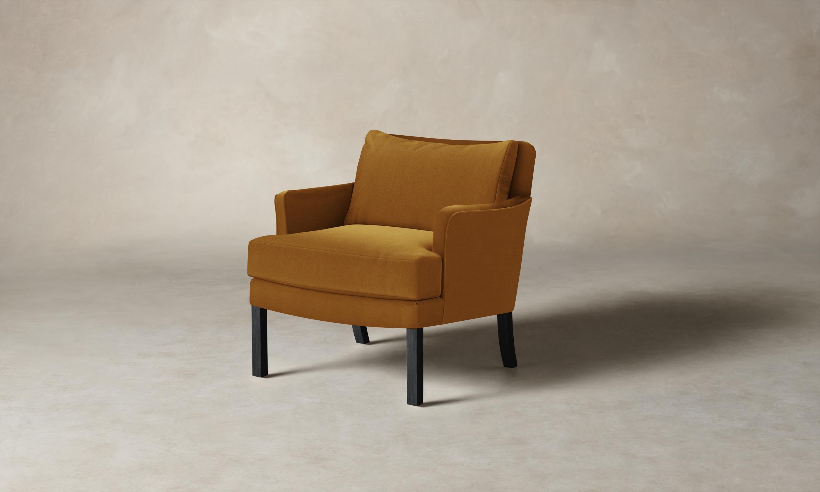 Premium Mohair Amber Upholstered Kaye Chair - Elegant & Comfortable Living Room Seating for Home & Office Decor