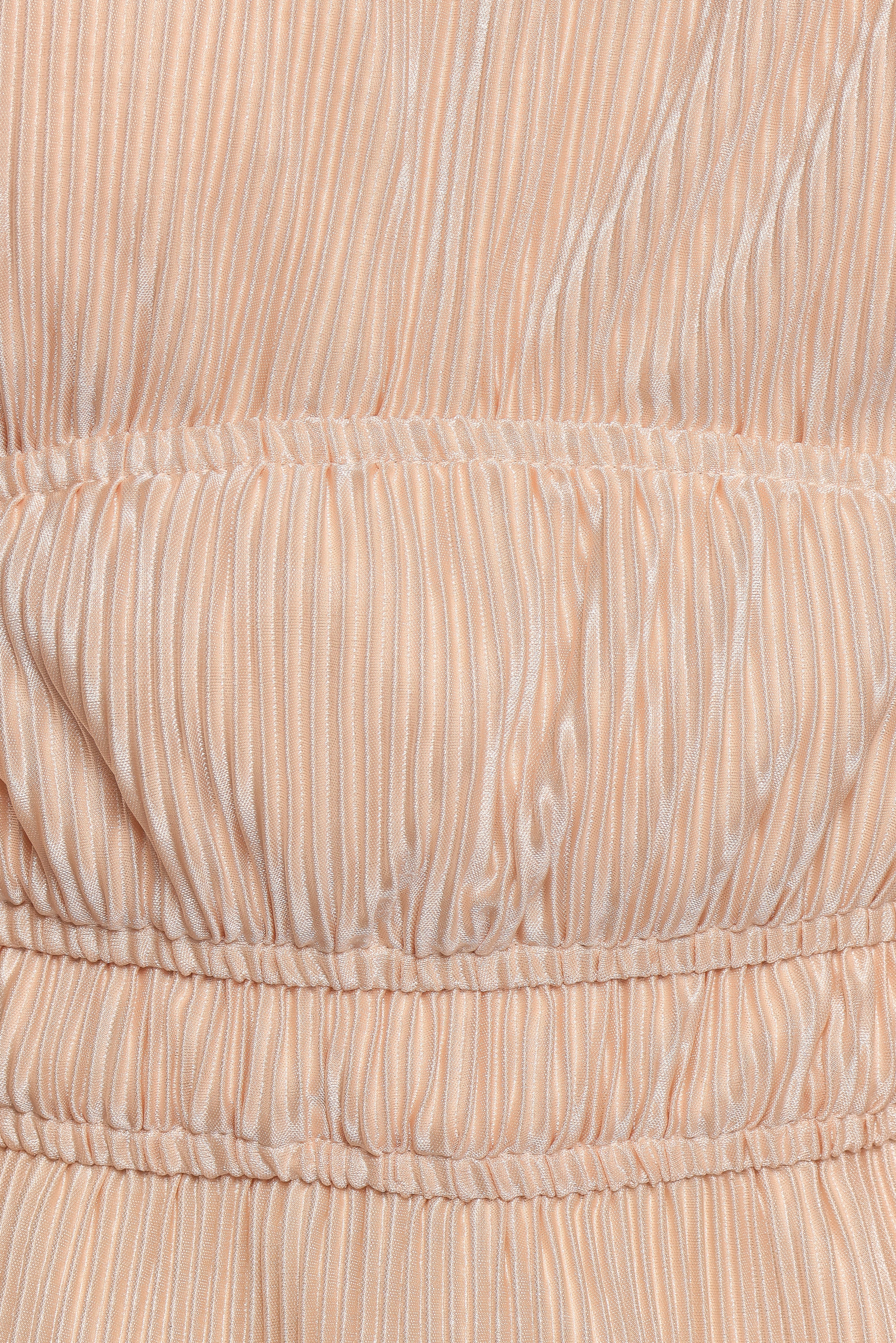 Ceppia Plisse Top - Light Peach Blouse for Women | Elegant & Comfortable Summer Wear | Perfect for Office, Date Night & Casual Outings
