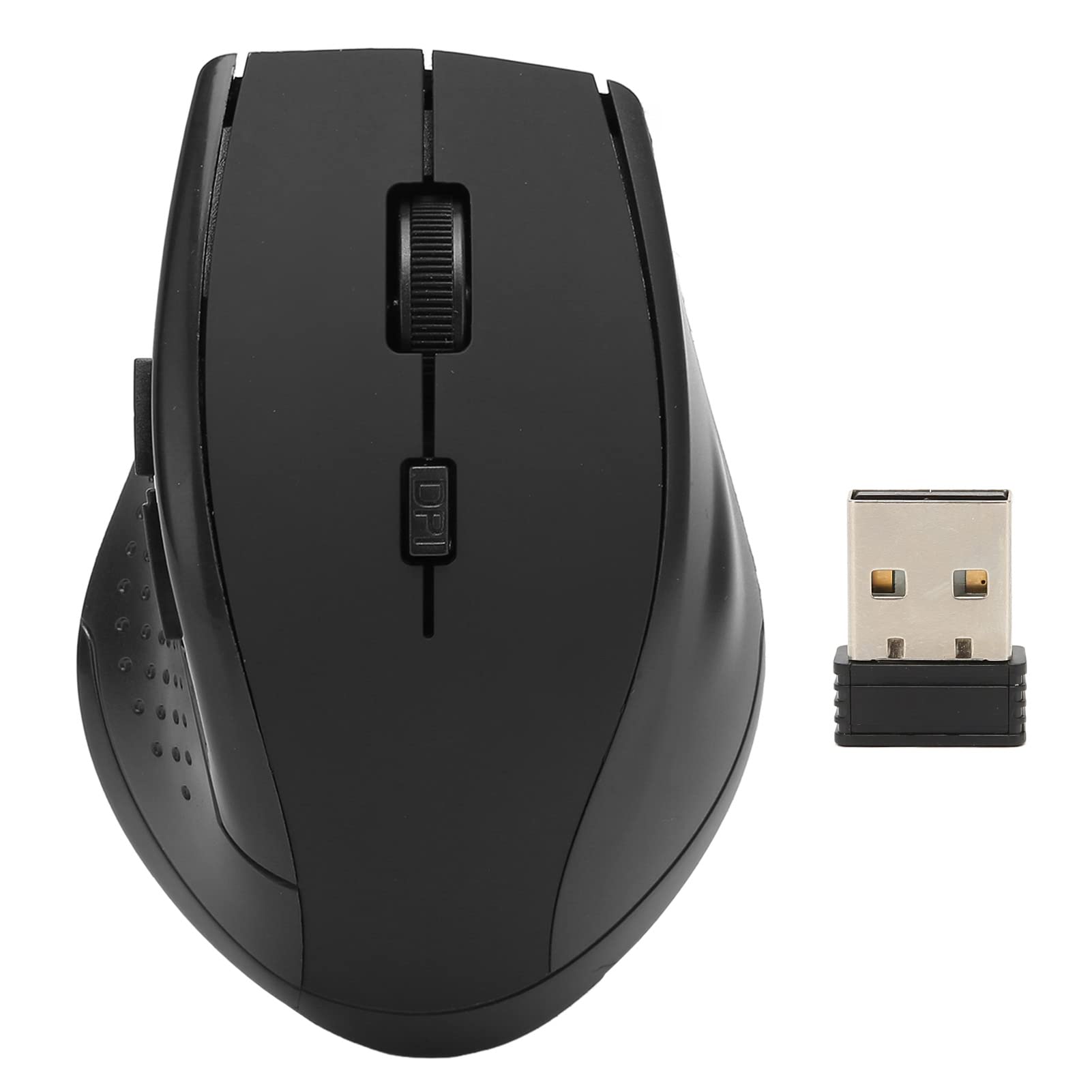 Zunate Wireless Ergonomic Mouse for Laptop & PC - 2.4G Portable Cordless Mouse with 6 Buttons, 1600DPI Optical Tracking, 6-Month Battery Life - Perfect for Office Work, Gaming, and Travel Use