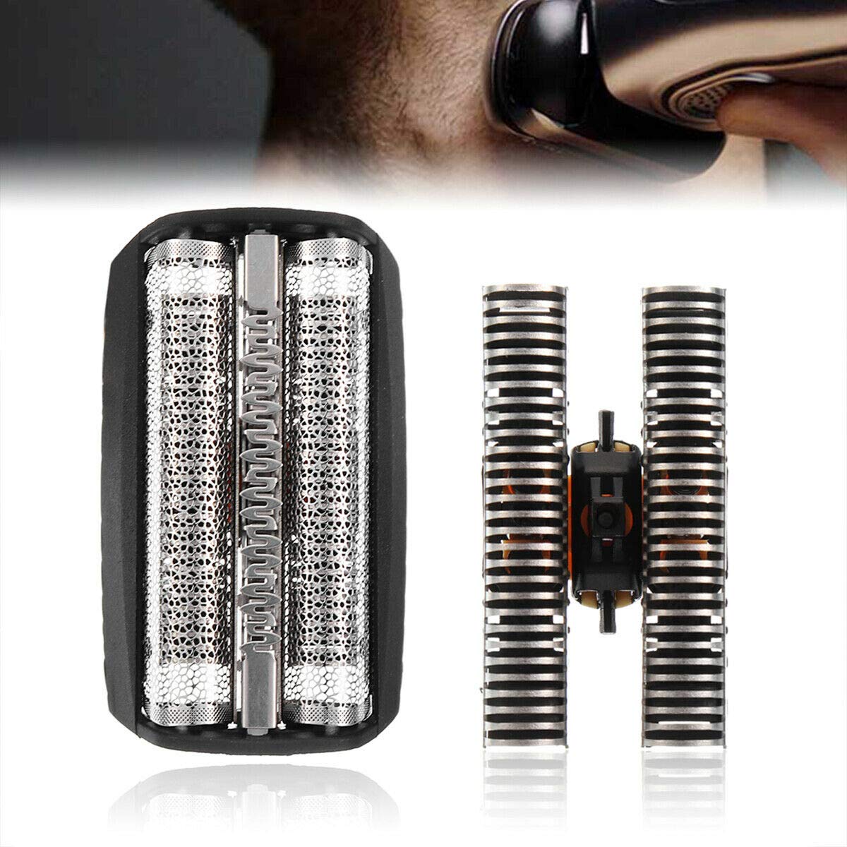 Braun Series 3, 5, 7 Replacement Shaver Foil & Cutter Blades - Compatible with 31B, 5000, 6000, 350, 360, 380, 5612, 5770, 6520 Models - Perfect for Men's Grooming & Travel Shaving