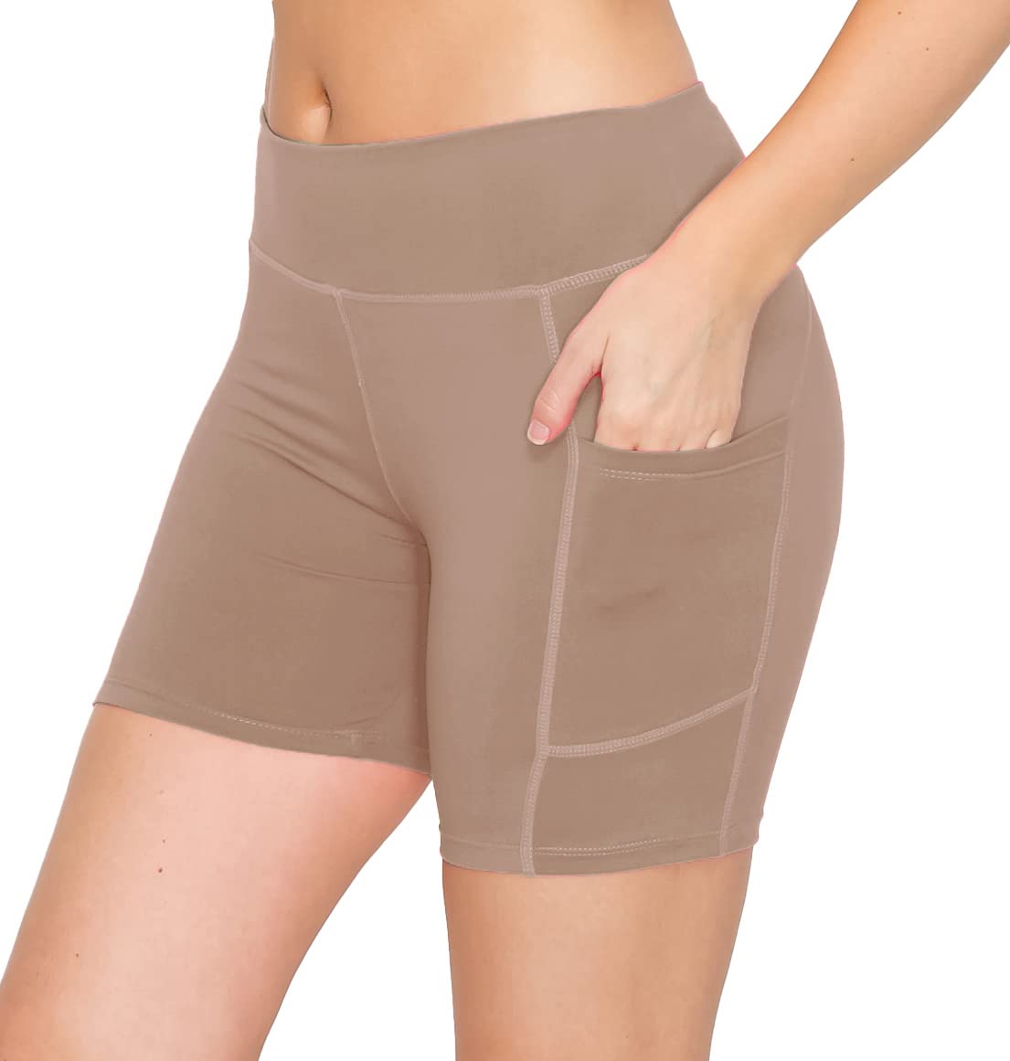 ALWAYS Women's High Waisted Biker Shorts - 3