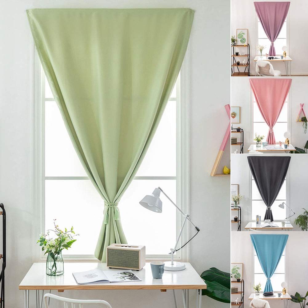 Blackout Stick-On Curtains for Bedroom & Living Room - Green Window Drapes, Light Blocking, No Drill Easy Install - Perfect for Home Decor, Privacy & Sleep