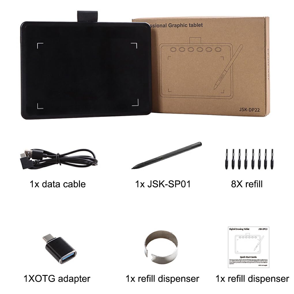 10mm Lightweight Graphic Drawing Tablet for Artists & Designers - 6 Inch Digital Pen Tablet with Inspiroy Stylus & 6 Shortcut Keys - Perfect for Digital Art, Animation, Online Teaching & Remote Work