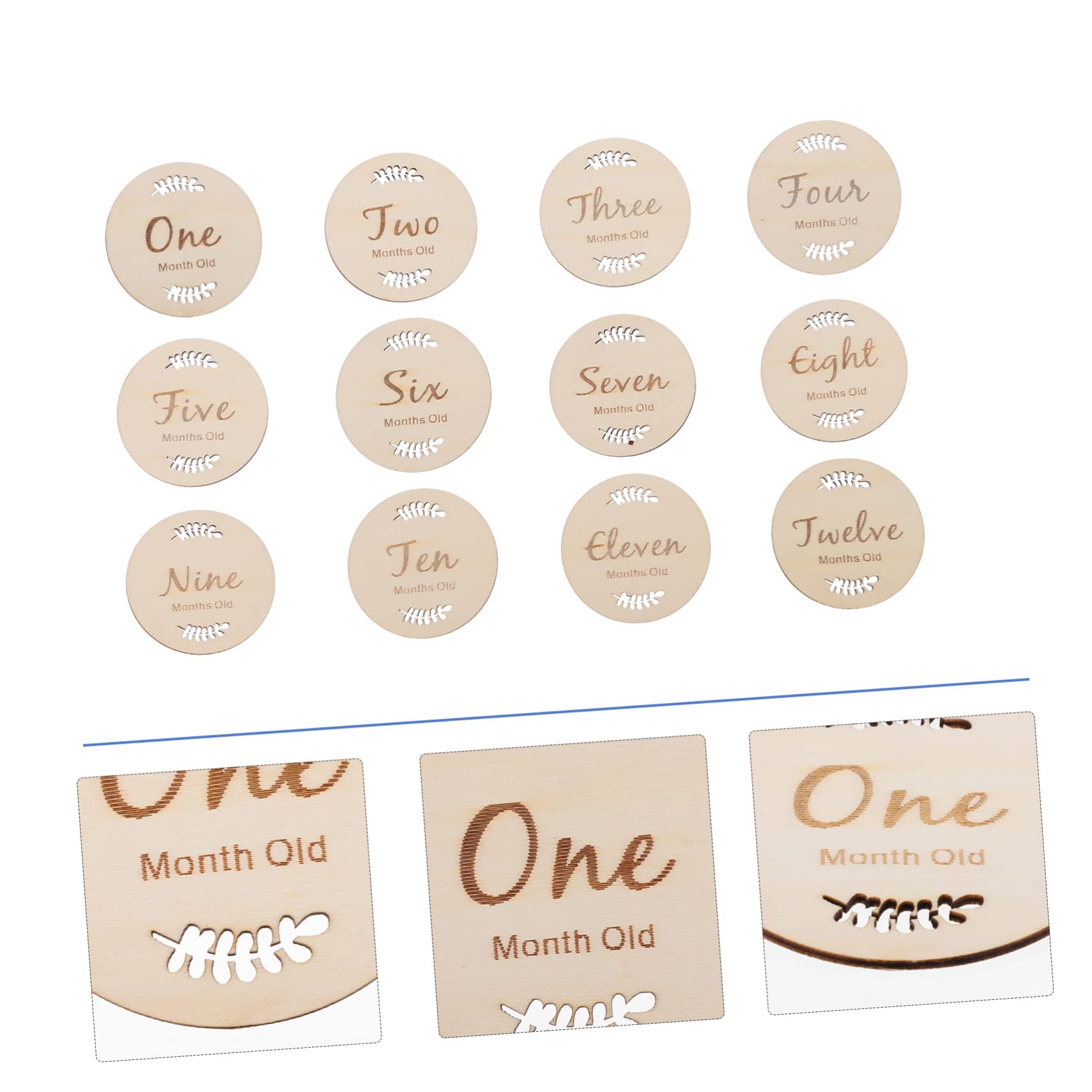 FAVOMOTO 2 Sets Baby Milestone Cards - Wooden Growth Tracker for Newborns, 12pcs*2 Monthly & Weekly Photo Props - Perfect for Baby Shower Gifts, First Birthday, and Monthly Milestone Photos