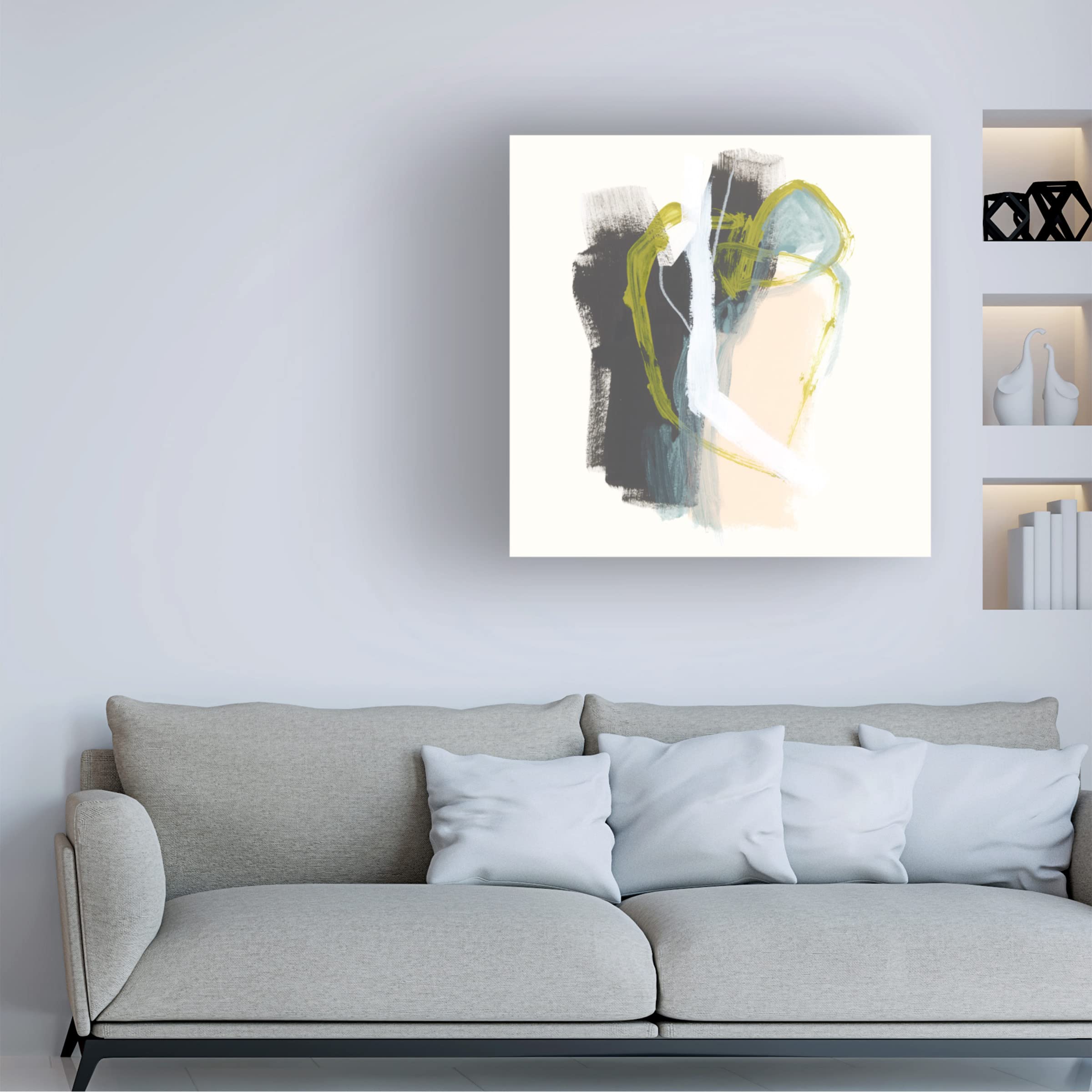 Trademark Fine Art 'Mixed Metaphor VII' Canvas Wall Art by June Erica Vess - Modern Abstract Painting for Living Room, Bedroom & Office Decor