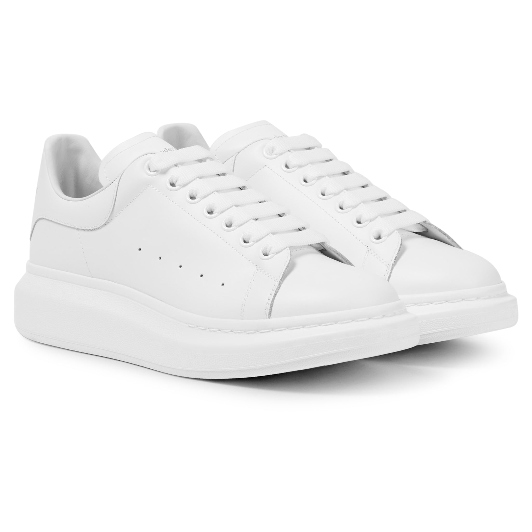 Alexander McQueen Women's White Raised Sole Sneakers - Fashionable High-Top Platform Shoes for Casual Wear & Street Style