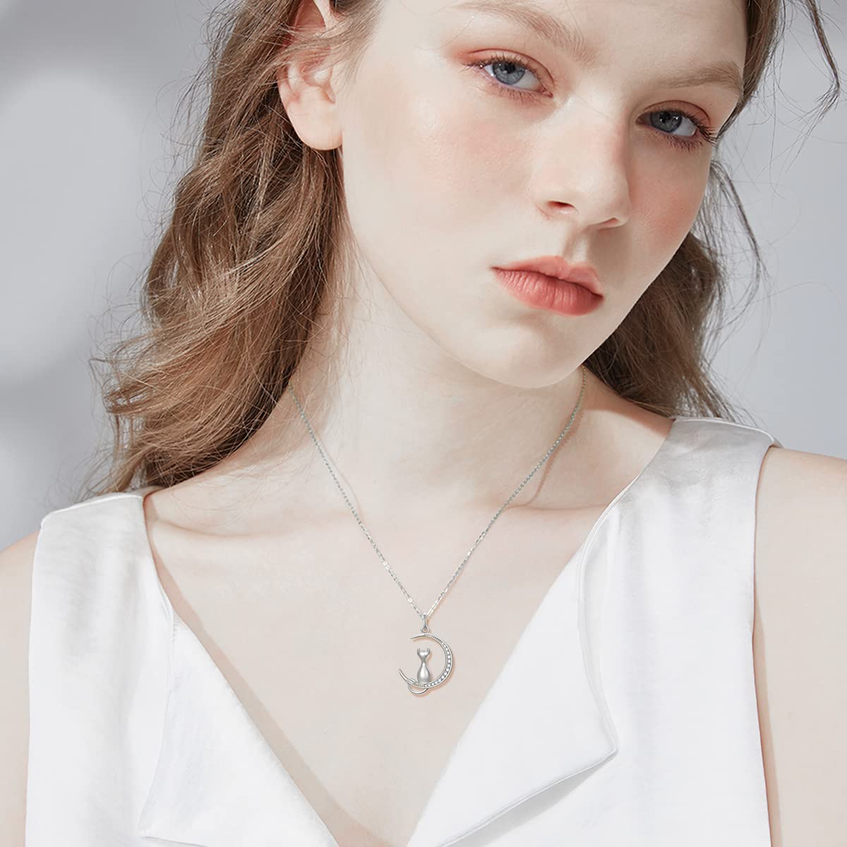 Natural Diamond Infinity Swirl Sterling Silver Heart Pendant Necklace - 18-20 Inch Love Jewelry Gift for Women, Mom, Wife | Perfect for Anniversaries, Valentine's Day & Special Occasions