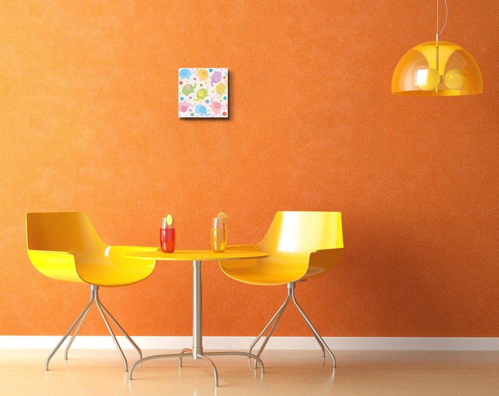 Cute Small Baby Elephants Canvas Wall Art - Modern Home Decor Stretched Gallery Wrap Giclee Print - 12