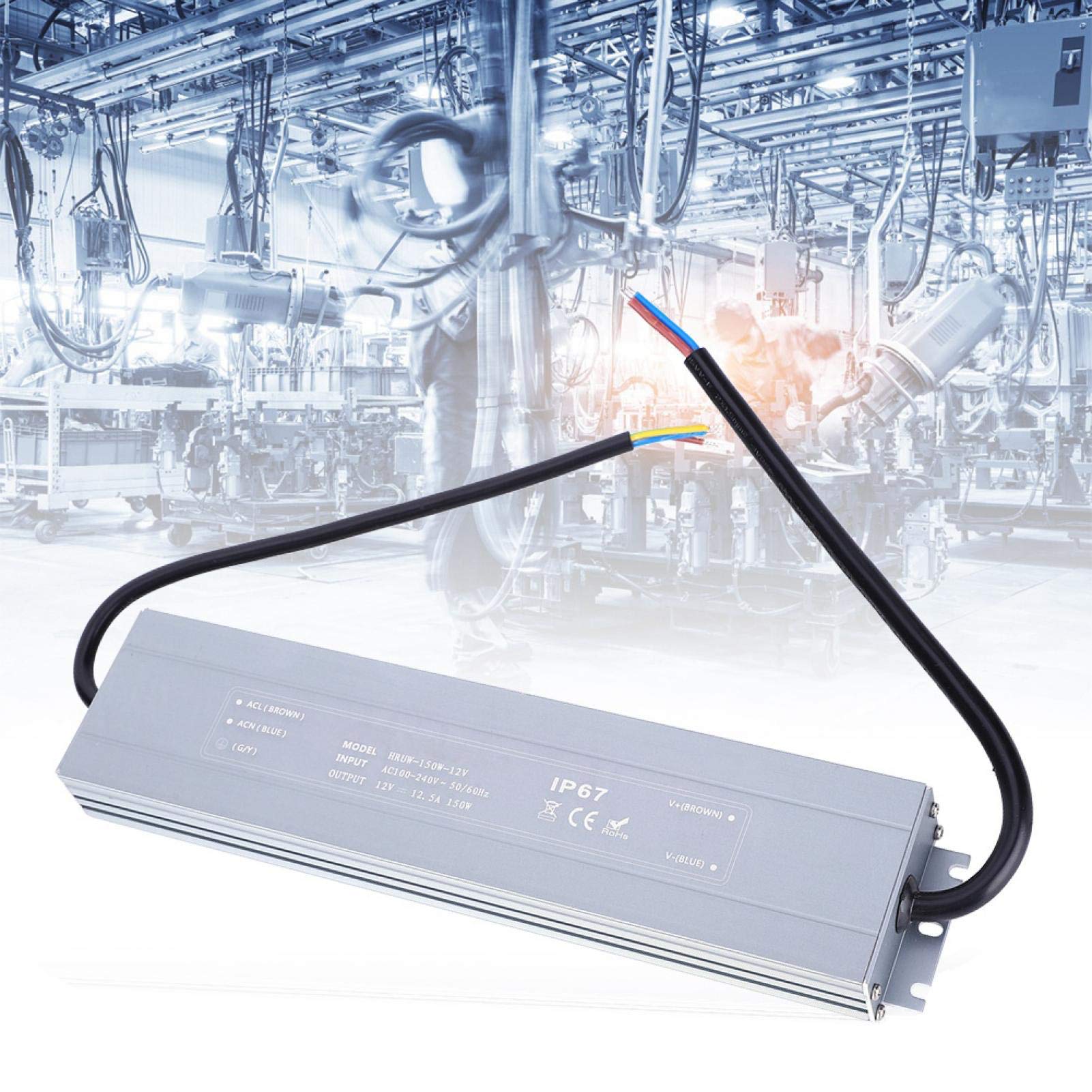 Waterproof IP67 LED Power Supply Transformer for Outdoor LED Strips & Lights - Industrial Grade, Weatherproof for Gardens, Patios & Commercial Use