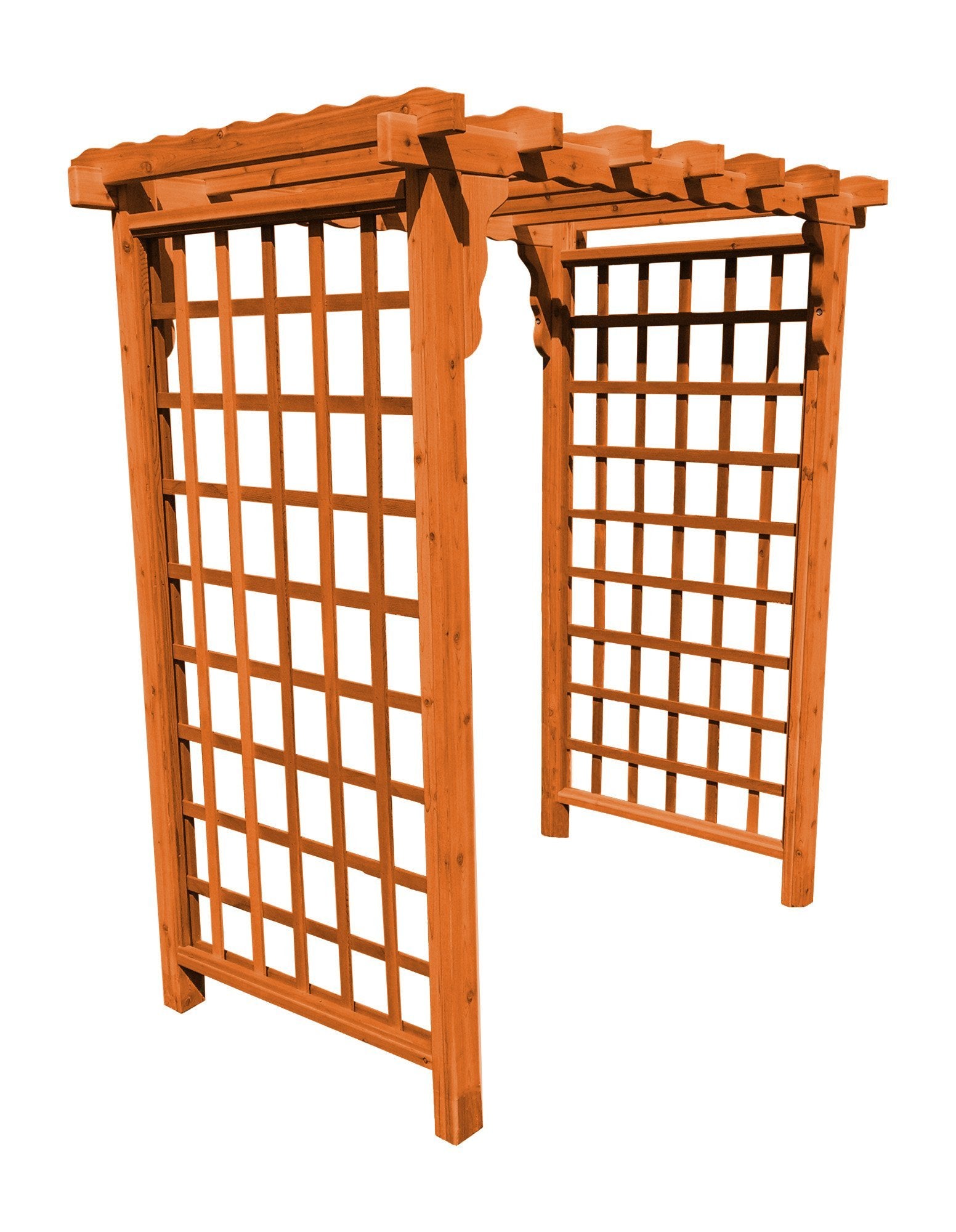Amish Handcrafted Cedar Wood Lexington Arbor - Rustic Garden Arbor for Outdoor Weddings, Backyard Decor & Landscaping
