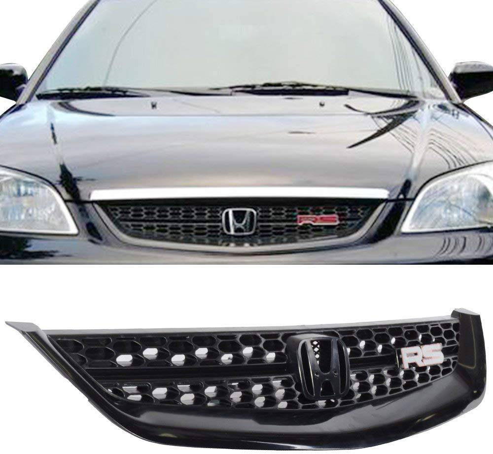ABS Front Hood Grille Mesh for 2001-2003 Honda Civic Type R Style - Upgrade Your Car's Appearance for Street Racing & Car Shows