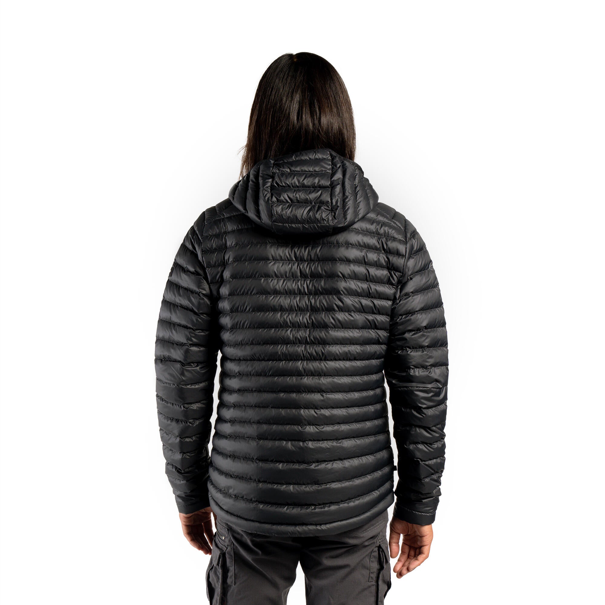 Forclaz Men's MT100 Hooded Down Puffer Jacket - Lightweight Winter Coat, Waterproof & Windproof, Warm Insulated Outdoor Jacket for Hiking, Skiing & Cold Weather Activities