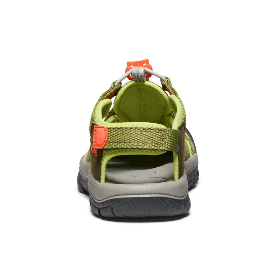 Little Kids' Newport Boundless Sandal - Dark Olive/Scarlet Ibis | Comfortable & Durable Water Shoes for Beach, Pool & Outdoor Play
