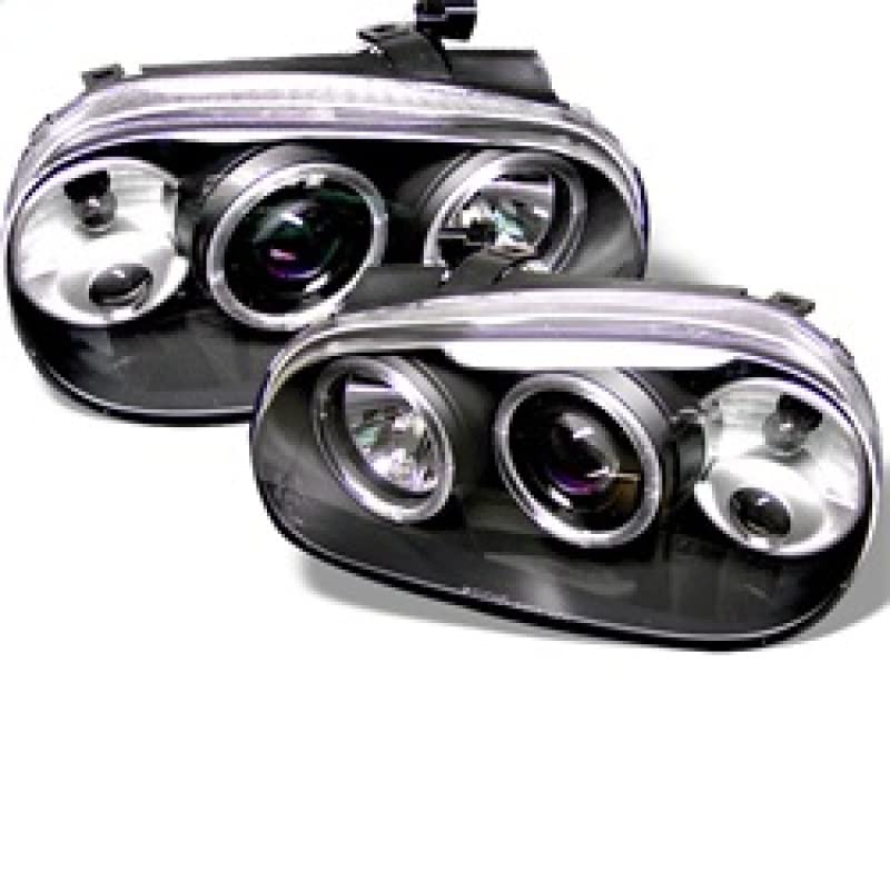 Spyder Auto 5012159 LED Halo Projector Headlights - Black/Clear - High-Performance Lighting for Trucks & SUVs - Upgrade Your Night Driving Safety