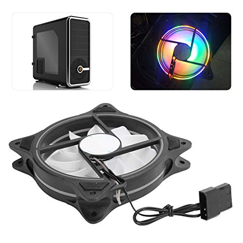 120mm RGB LED Computer Case Fan - 4-Pin PWM PC Cooling Fan with 11 Blades for High Airflow & Ultra Quiet Performance | Perfect for Desktop Computer Cases, CPU Coolers & Radiators | Ideal for Gaming PCs, Workstations & Home Office Setups