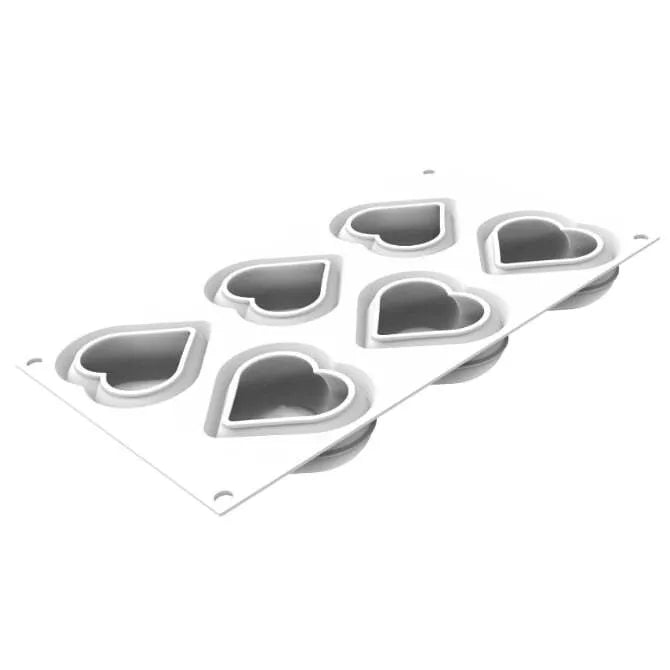 HEARTIX 85 Silicone Mold & Cutter Set for Baking - Heart-Shaped Cake, Cookie, Chocolate, Soap Making DIY Crafts - Perfect for Valentine's Day, Weddings & Home Baking