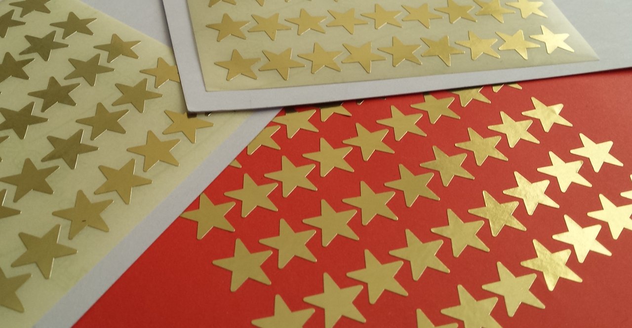 Premium Gold Star Stickers - 5 Packs (675 Stickers Total) - Bulk Reward Stickers for Teachers, Students, Classroom Incentives & DIY Crafts