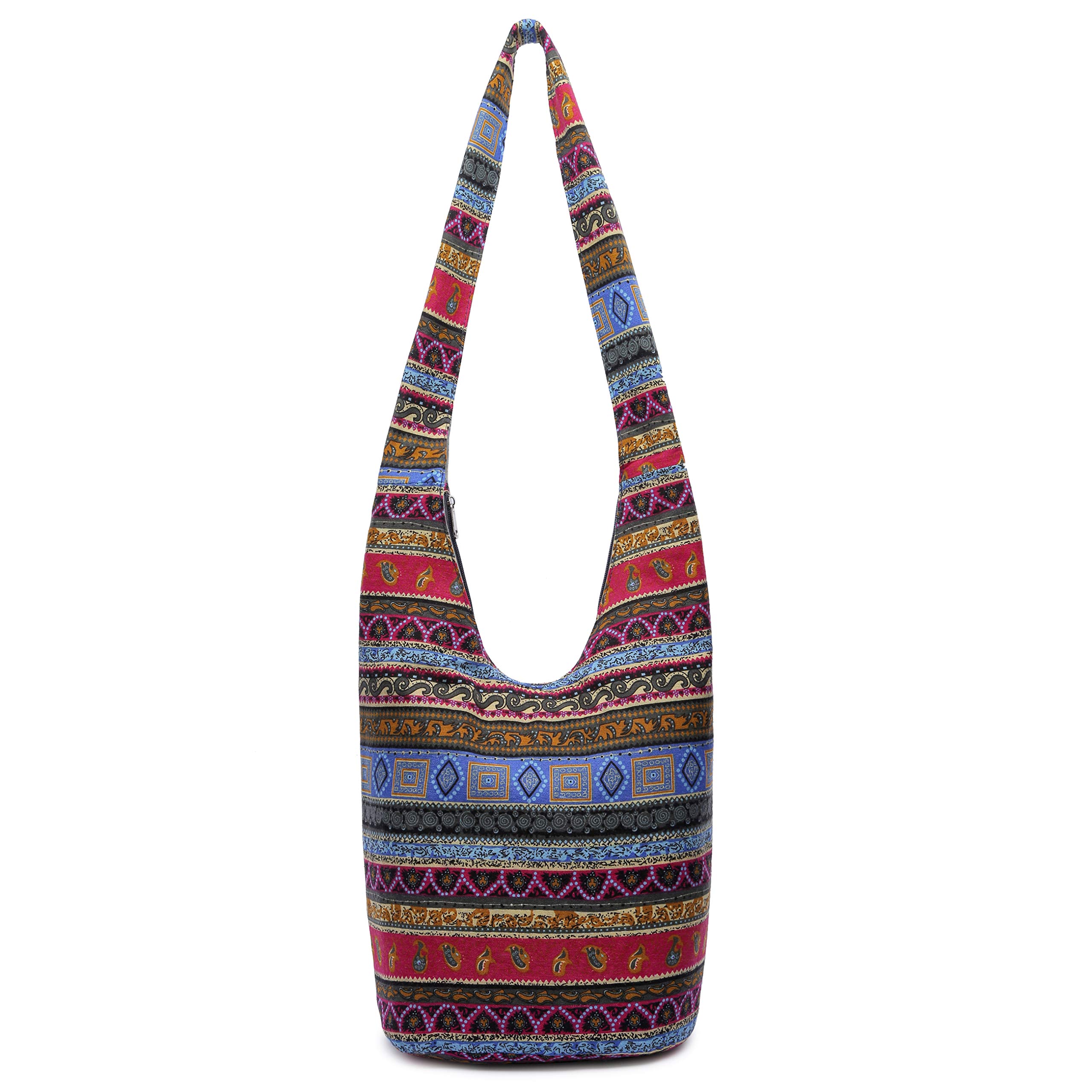 Stylish Women's Bohemian Crossbody Bag - Fashionable Canvas Shoulder Handbag with Animal Print for Everyday Use, Travel & Casual Outings