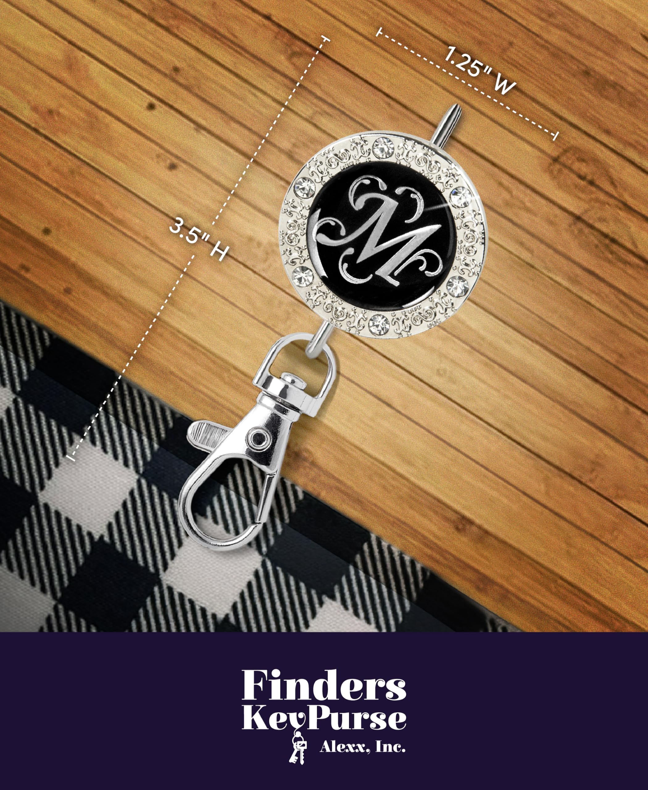 Personalized Monogram Key Finder & Purse Organizer - Stylish Women's Bag Charm Keychain, Ideal Gift for Mom, Wife, or Friend - Perfect for Everyday Use, Travel, and Keeping Keys & Essentials Organized